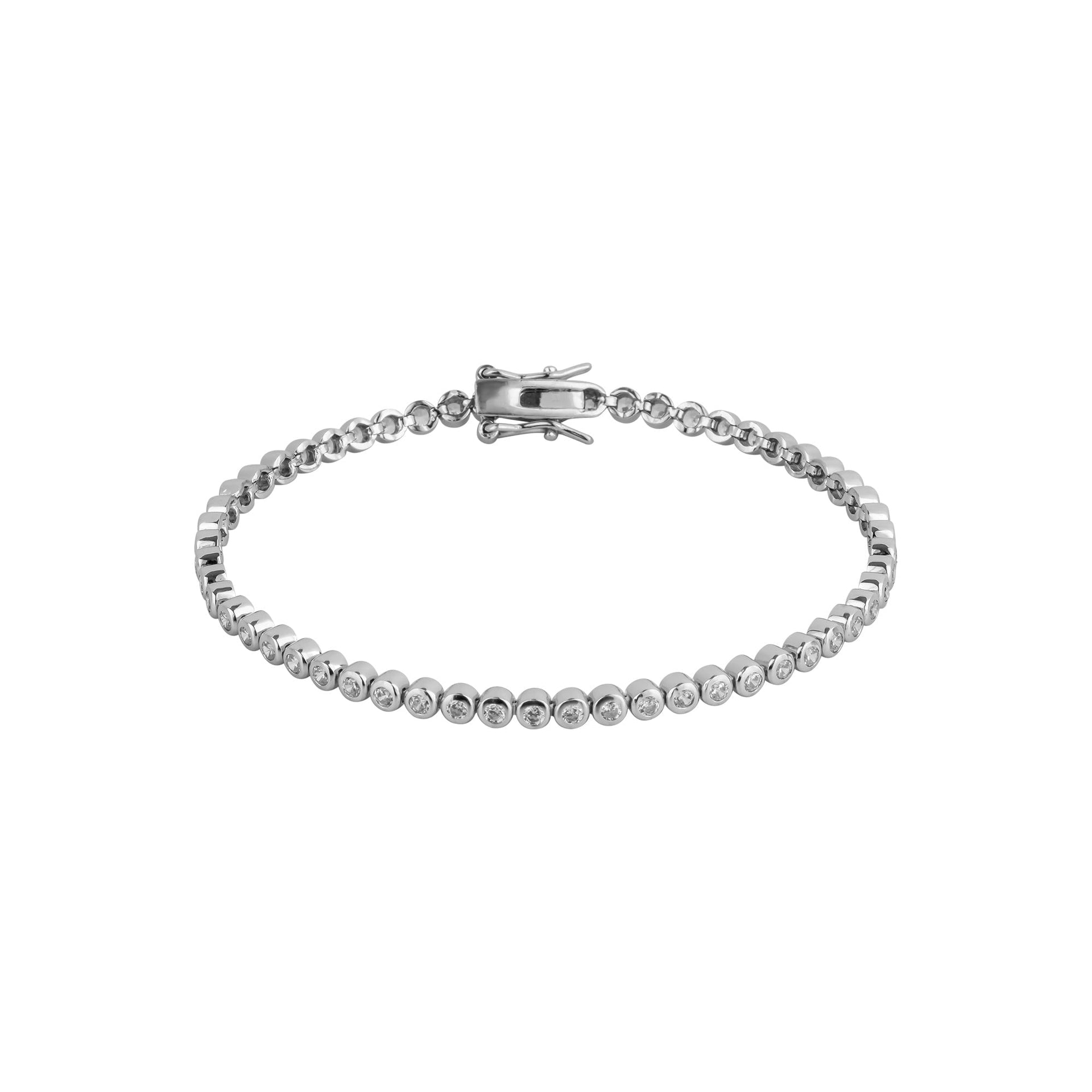 Round Bezel Tennis Bracelet