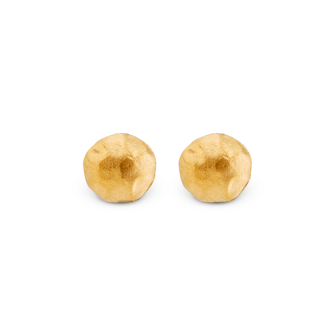 Gold Circle Stud Earrings