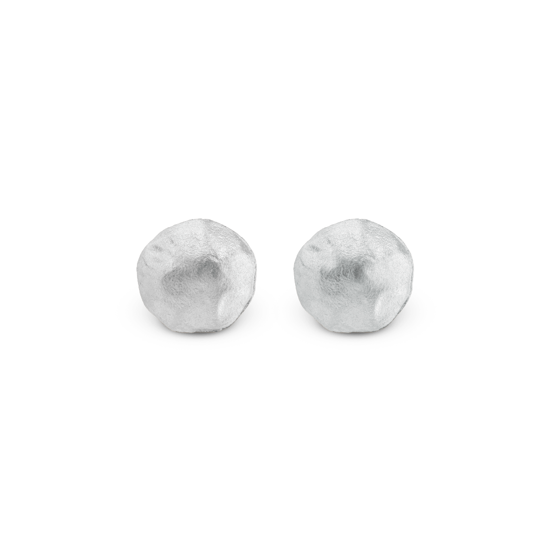 Silver Circle Stud Earrings