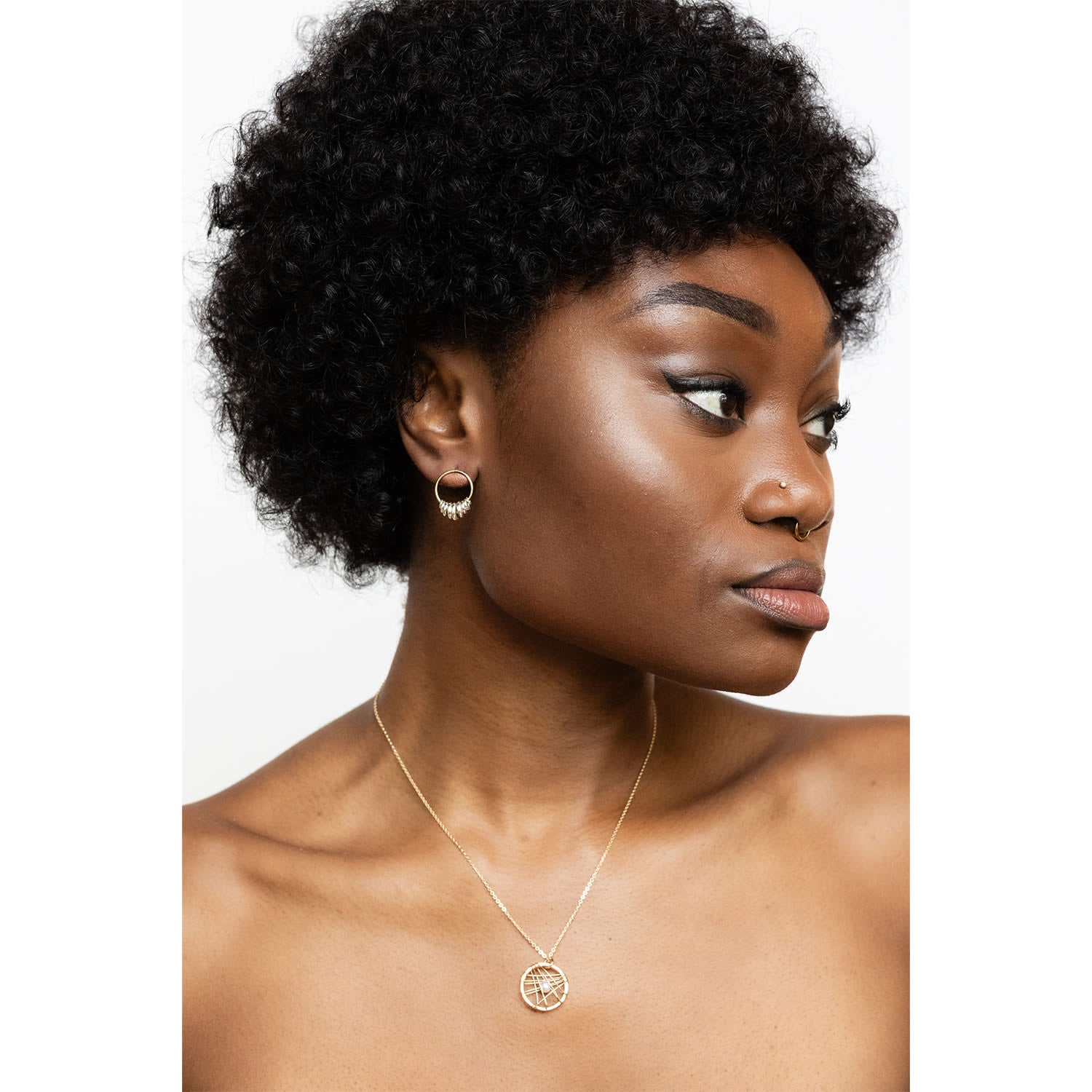All Gold Waterfall Earrings