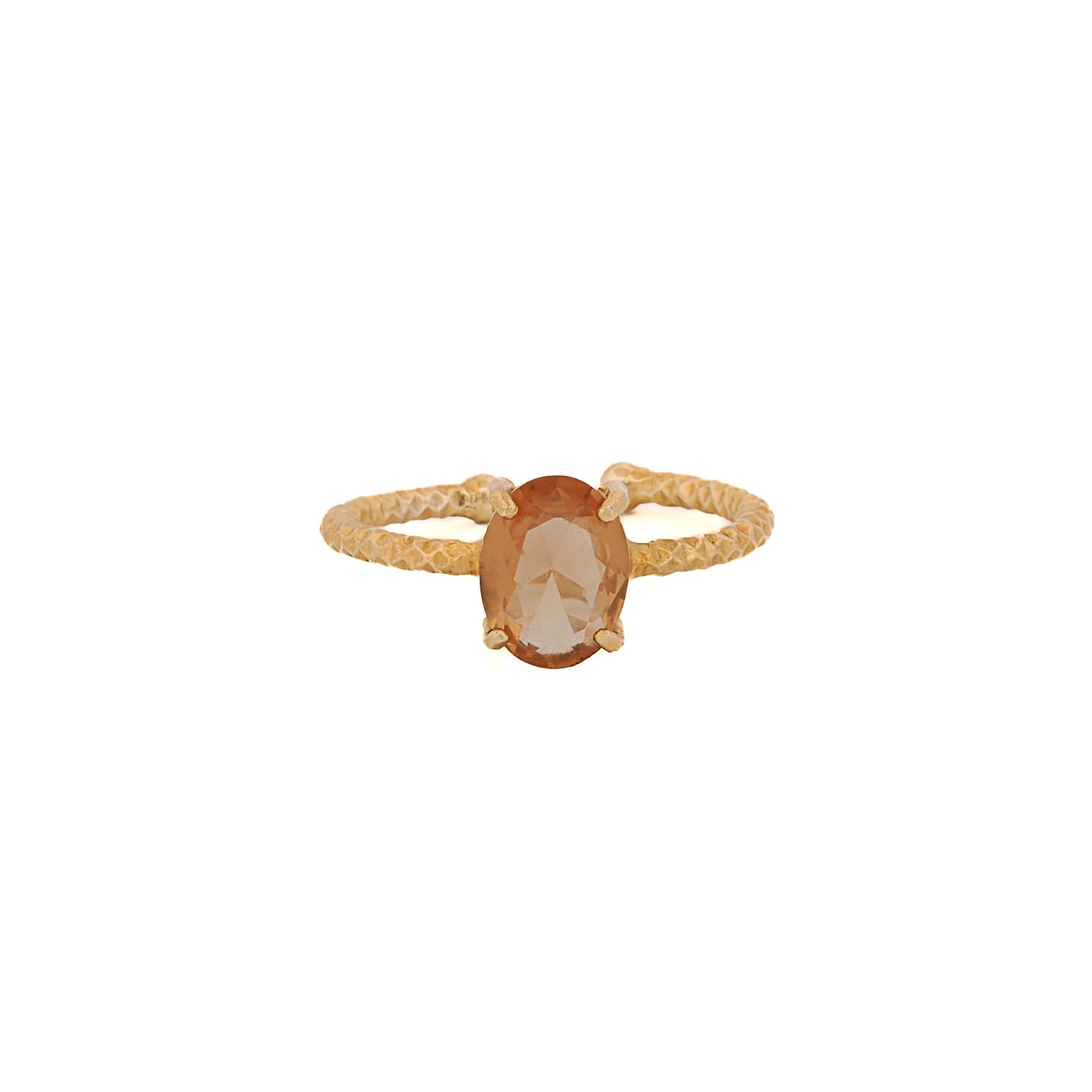 Citrine Gemstone Abundance Gold Ring - Yellow