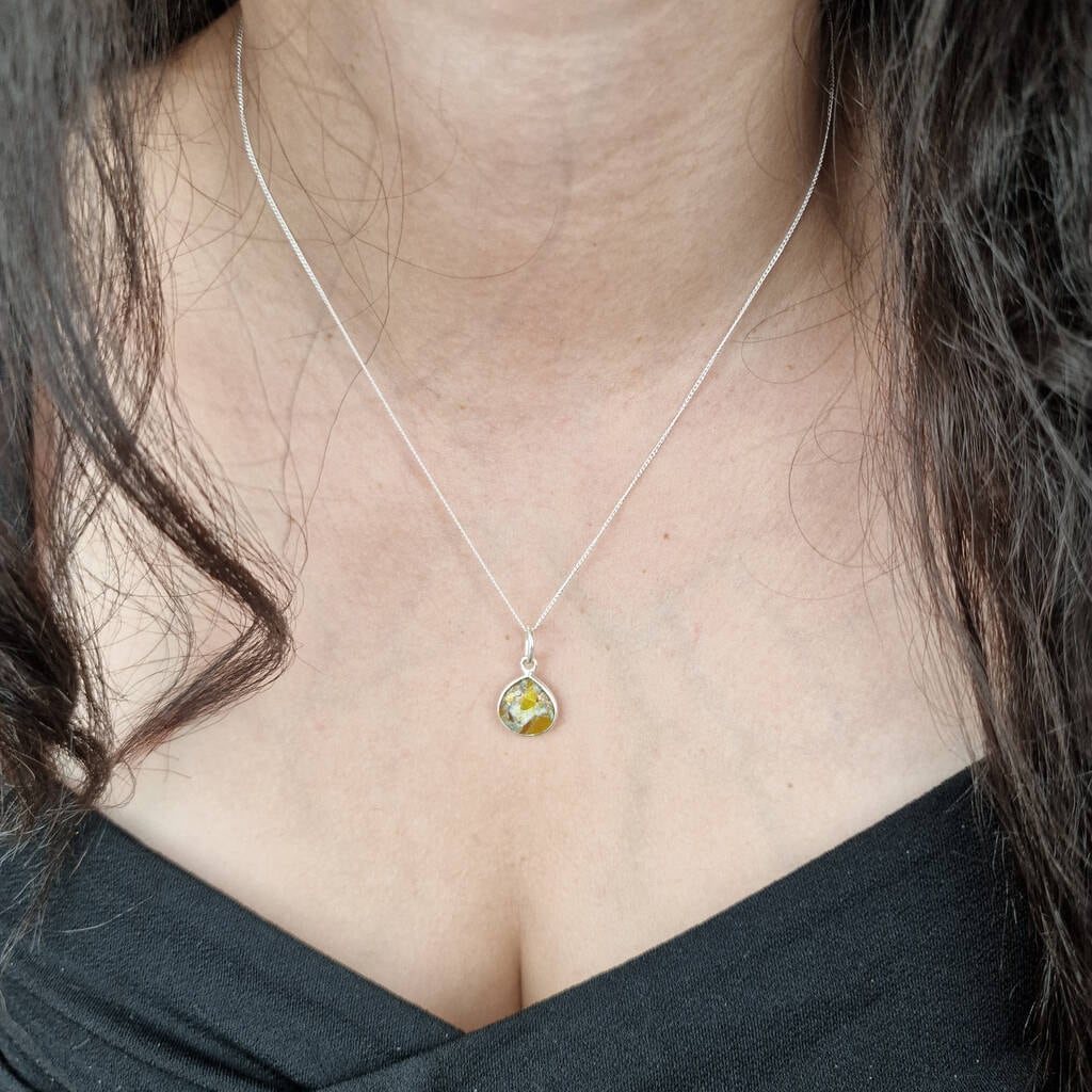 Citrine November Birthstone Sterling Silver Necklace