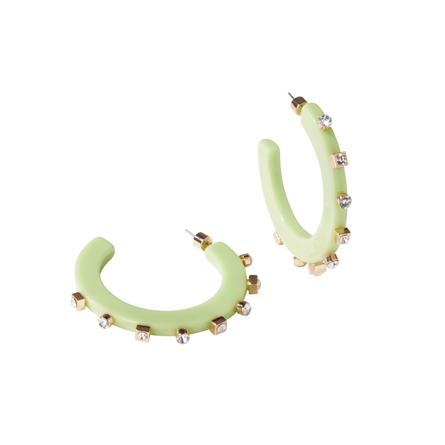 City Girl Small Jewel Hoop - Pistachio