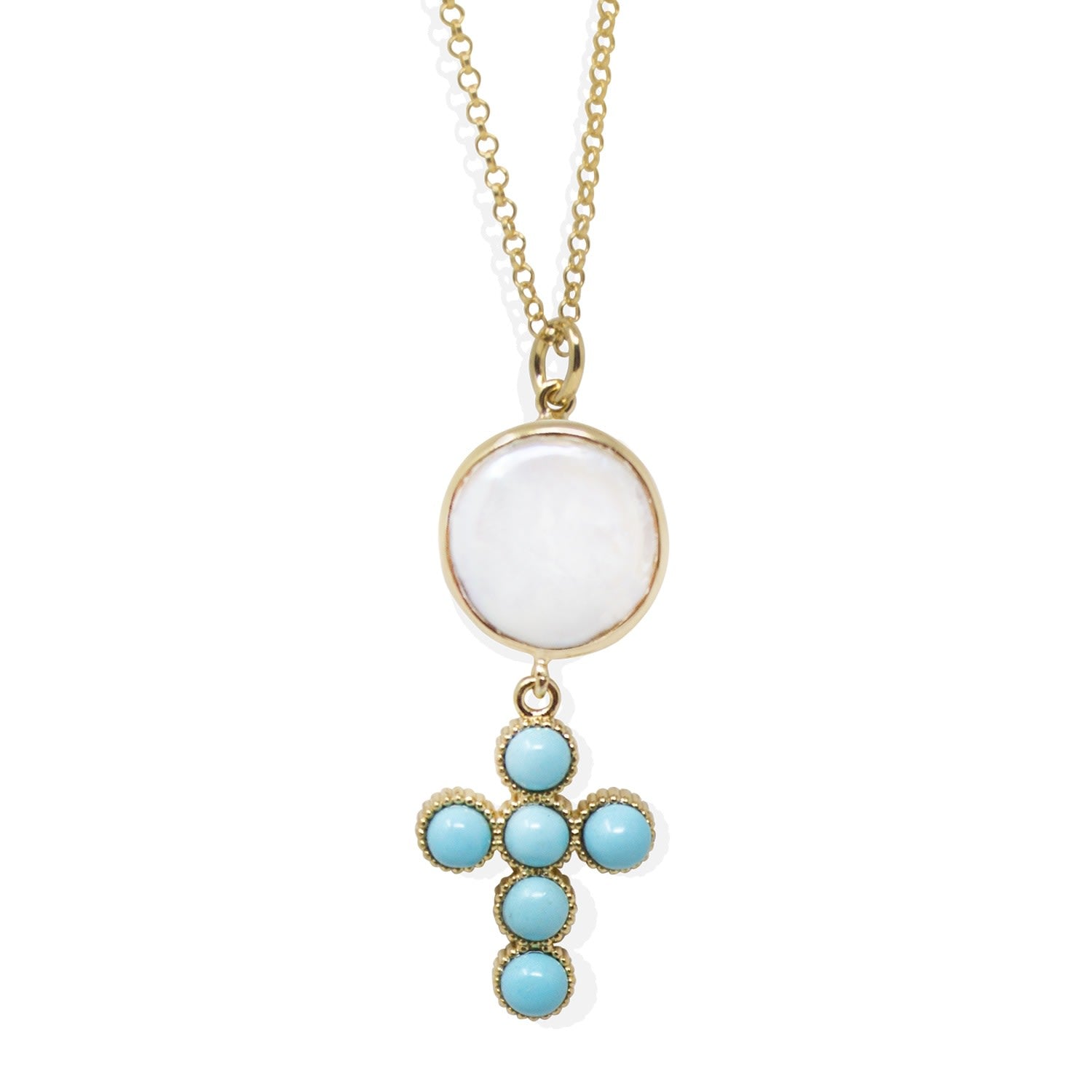 Hope Gold-Plated Turquoise Necklace
