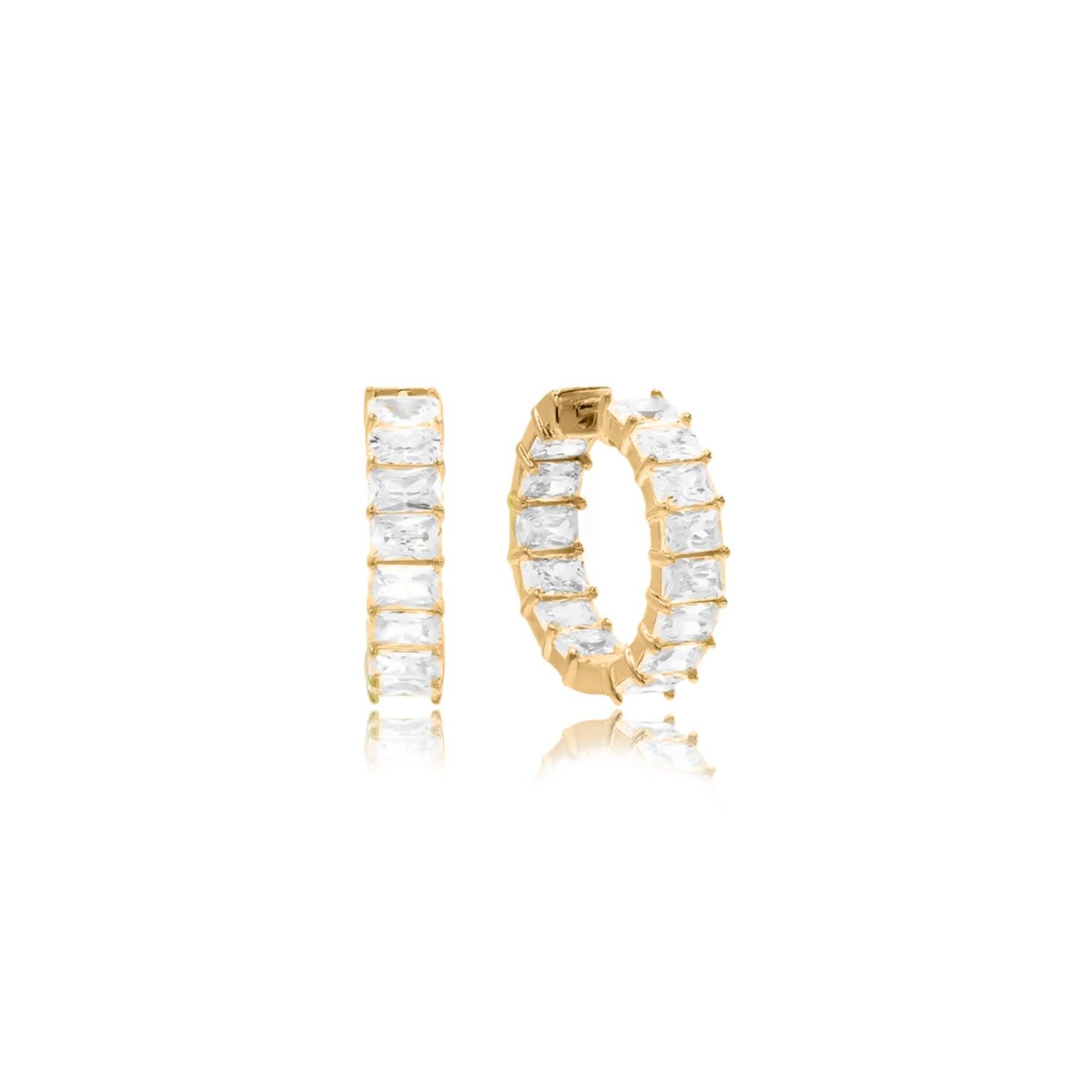 Claire Hoop Zirconia Pave Earrings