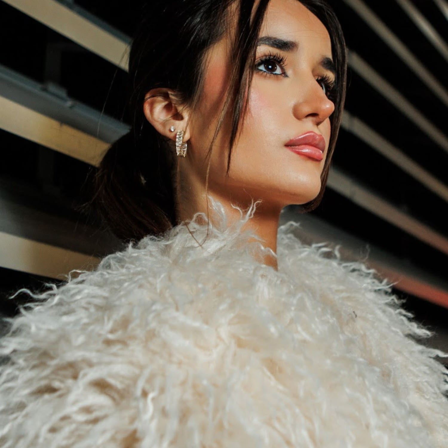 Claire Hoop Zirconia Pave Earrings