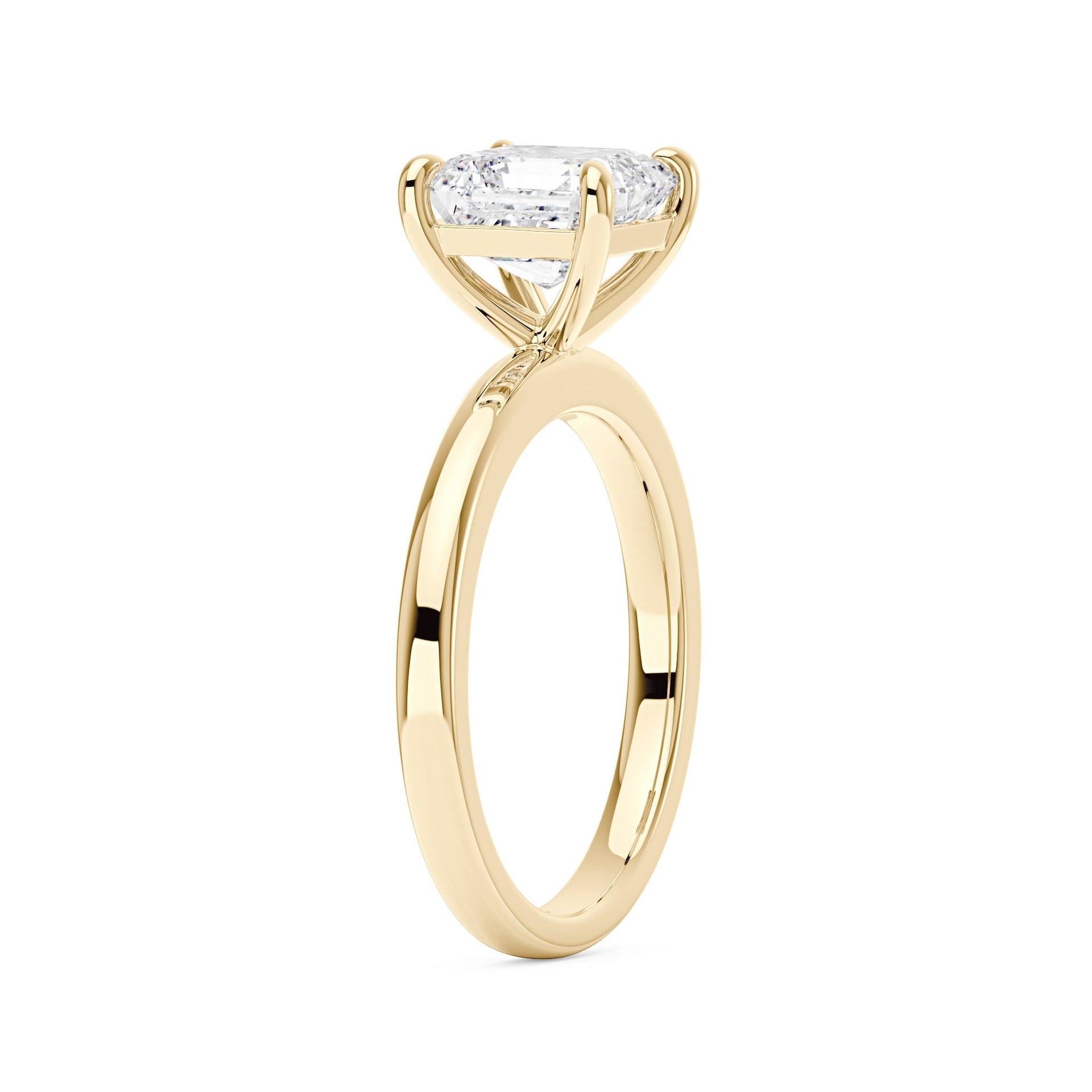 2 Carat Classic Asscher Cut Moissanite Solitaire Ring
