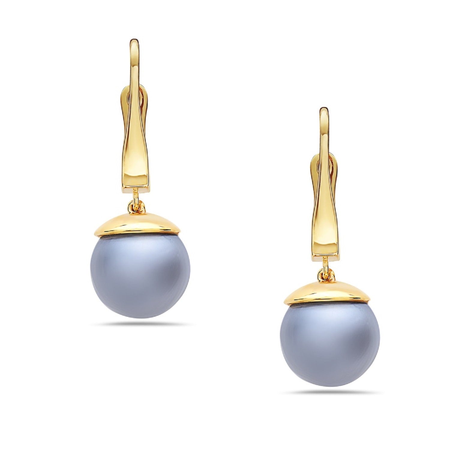 Classic South Sea Pearl Drop Earrings In 18K Yellow Gold