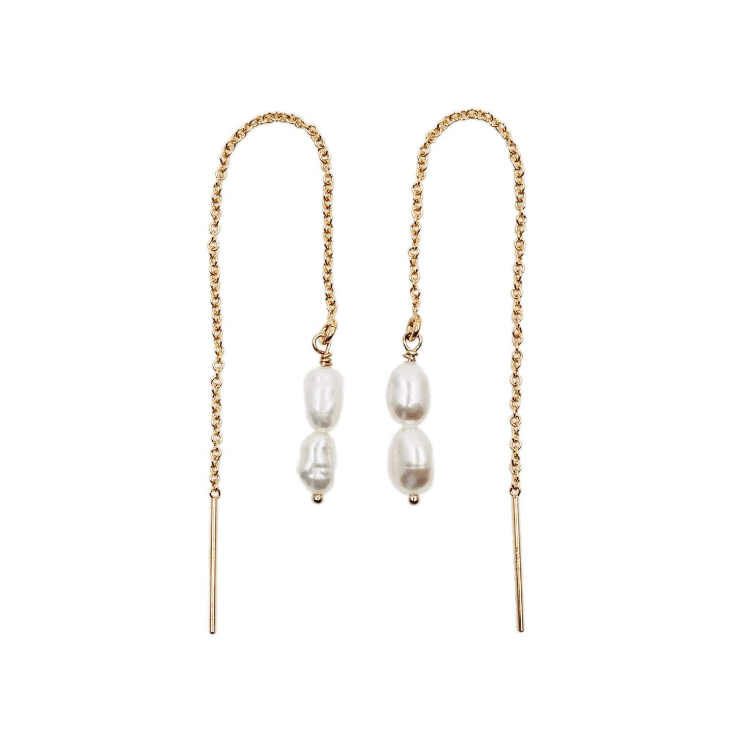 Classic White Droplet Threaders