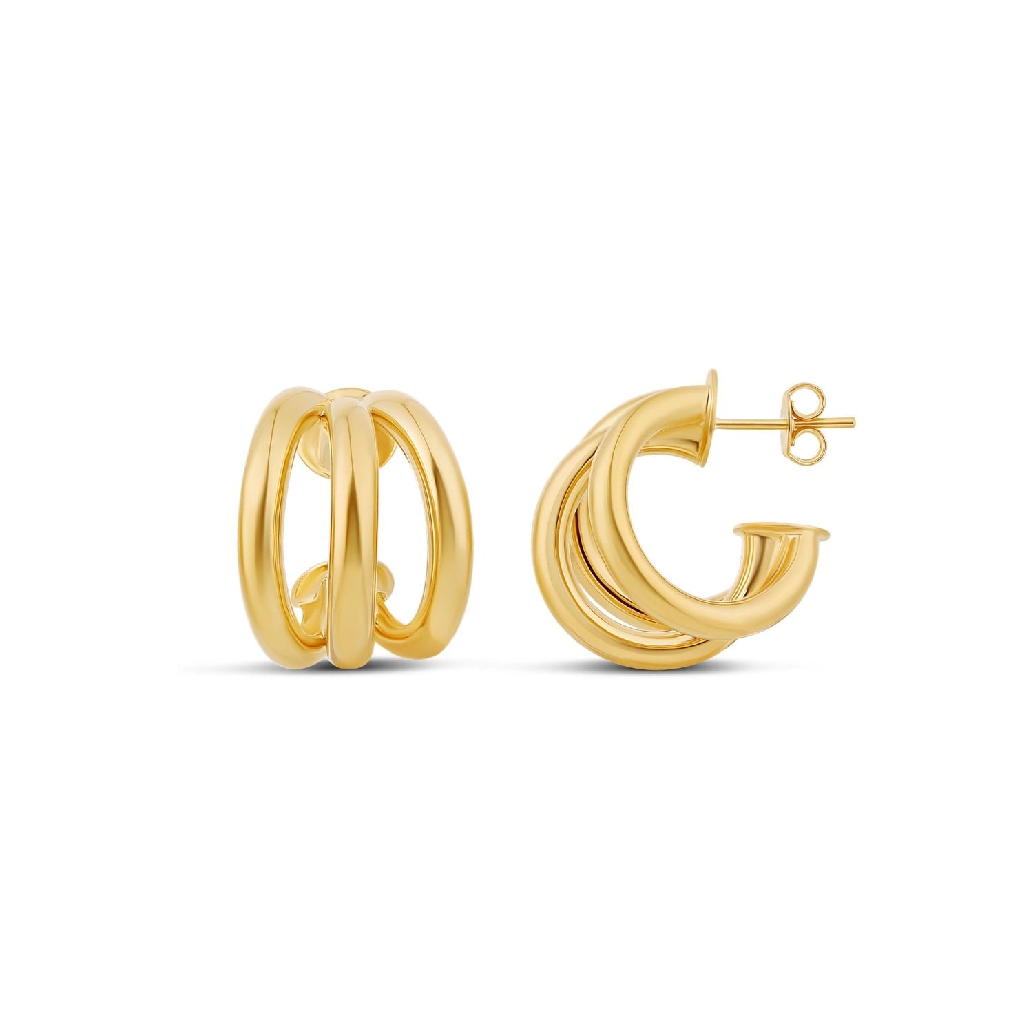Claw Hoop Earrings - Gold
