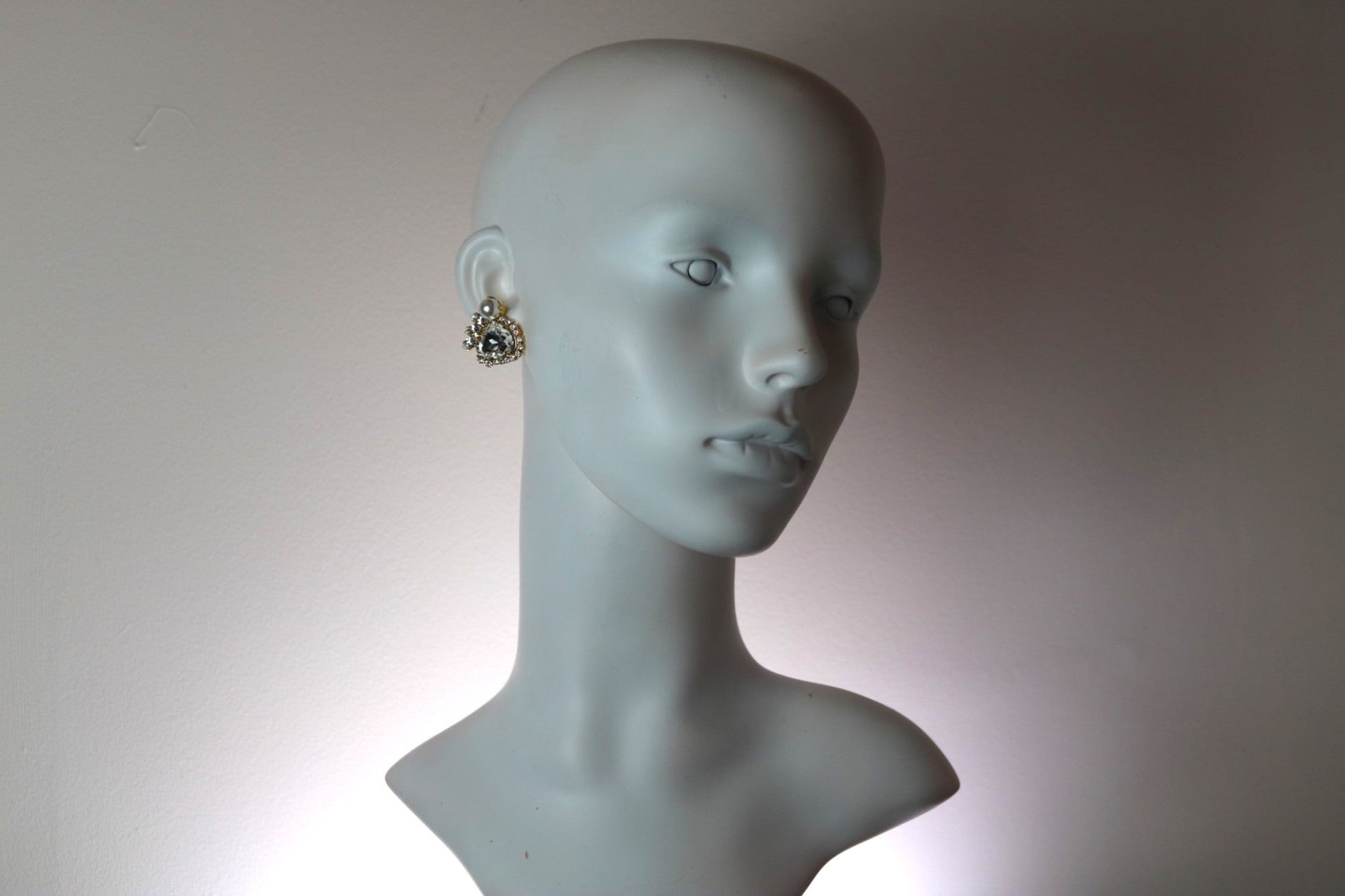 Clear Crystal Spikey Bee Earrings