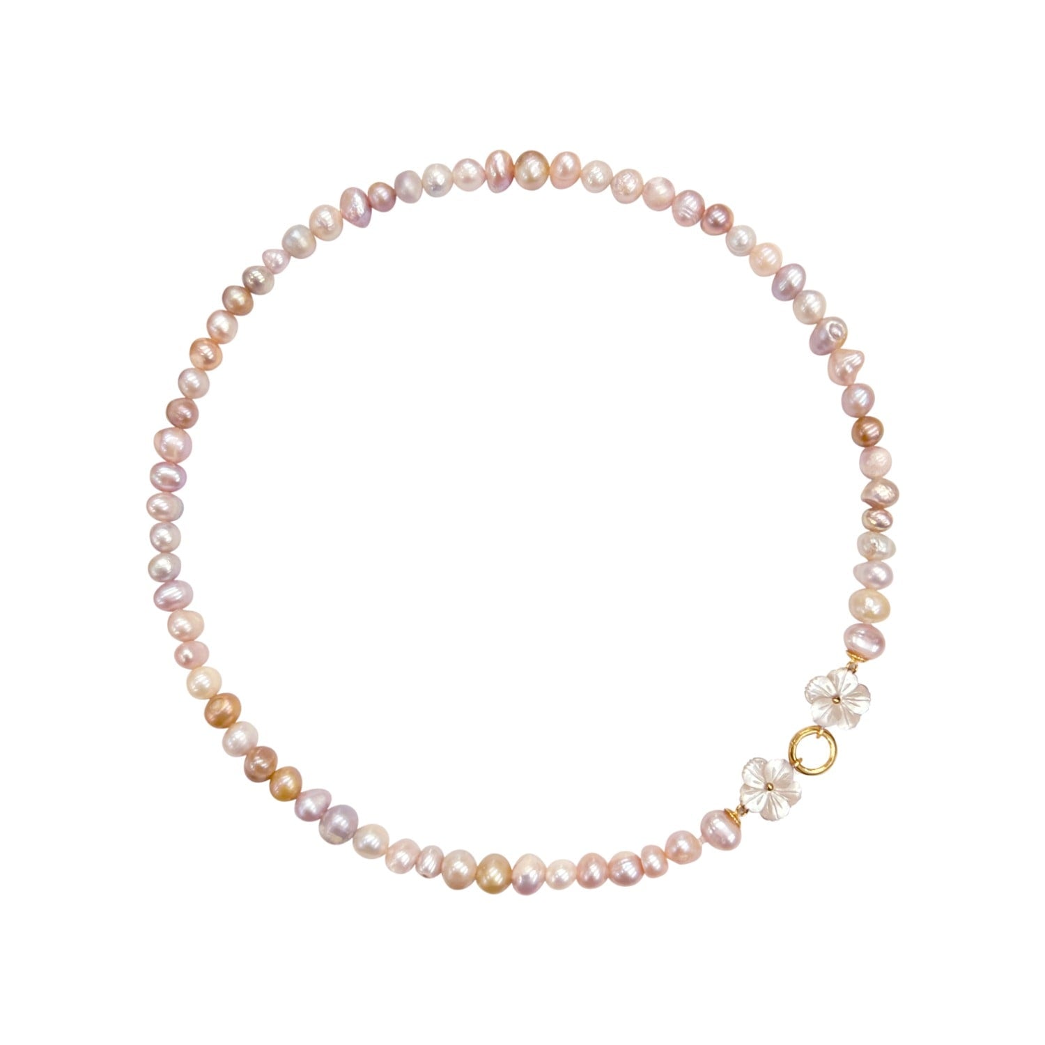 Cleito Duo Necklace - Pink Pearl