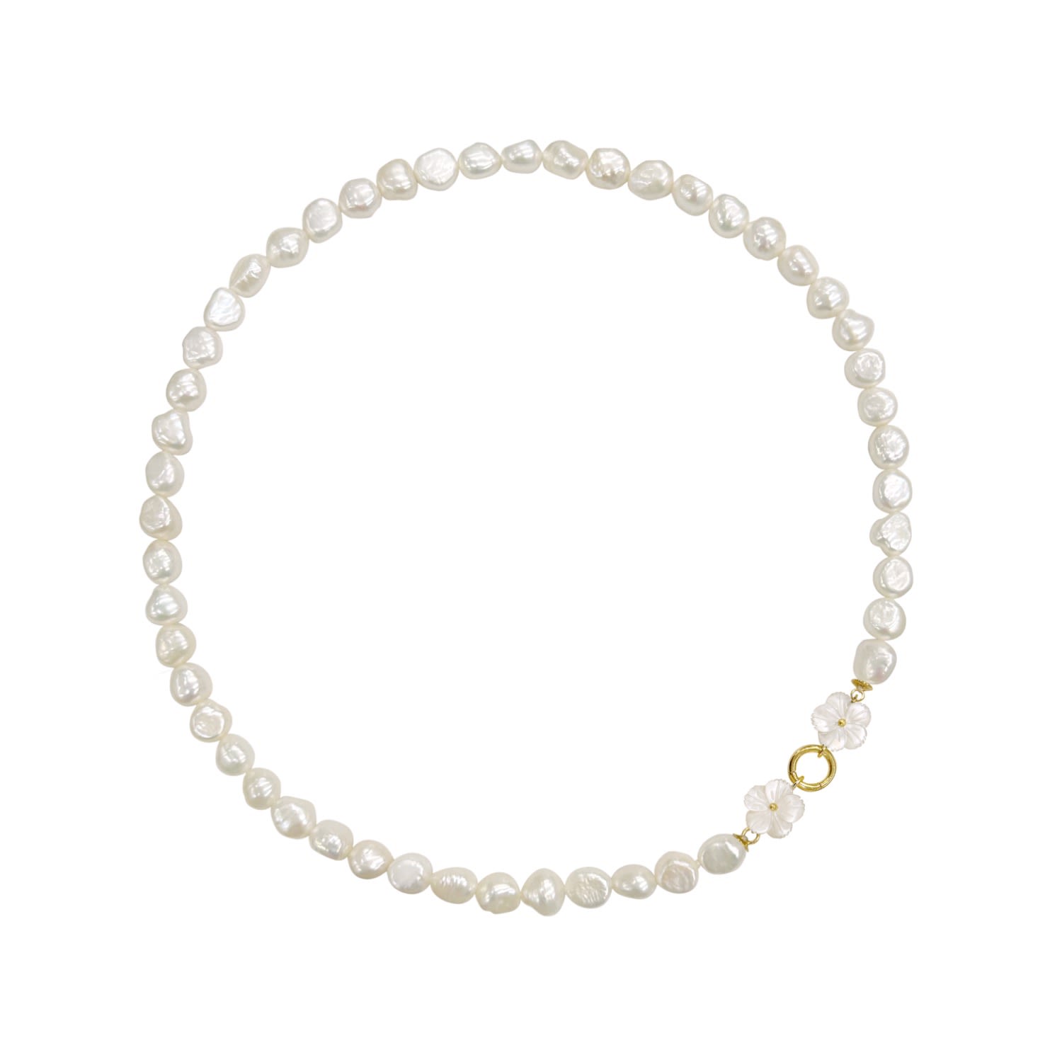 Cleito Duo Necklace - White Pearl