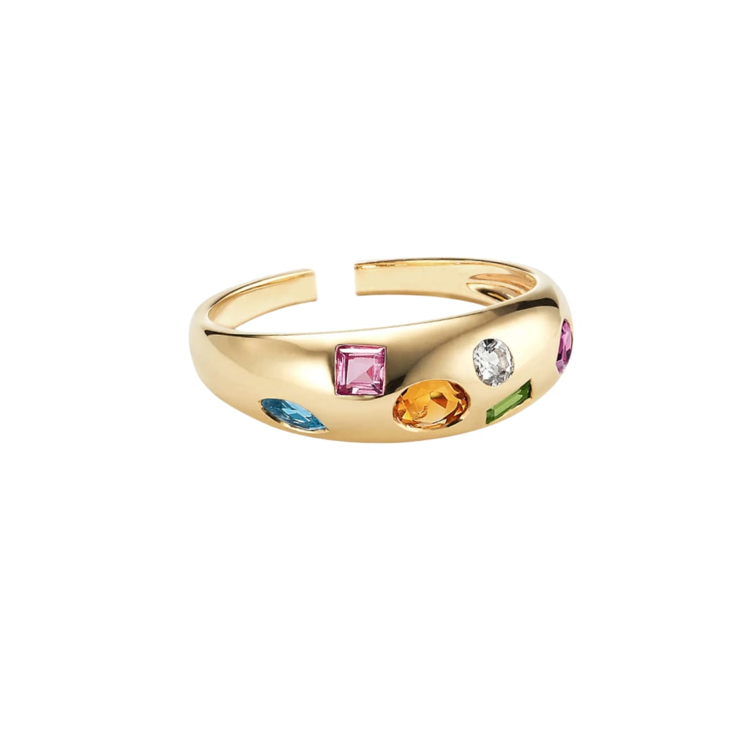 Cleo's Gemstone Ring In Gold