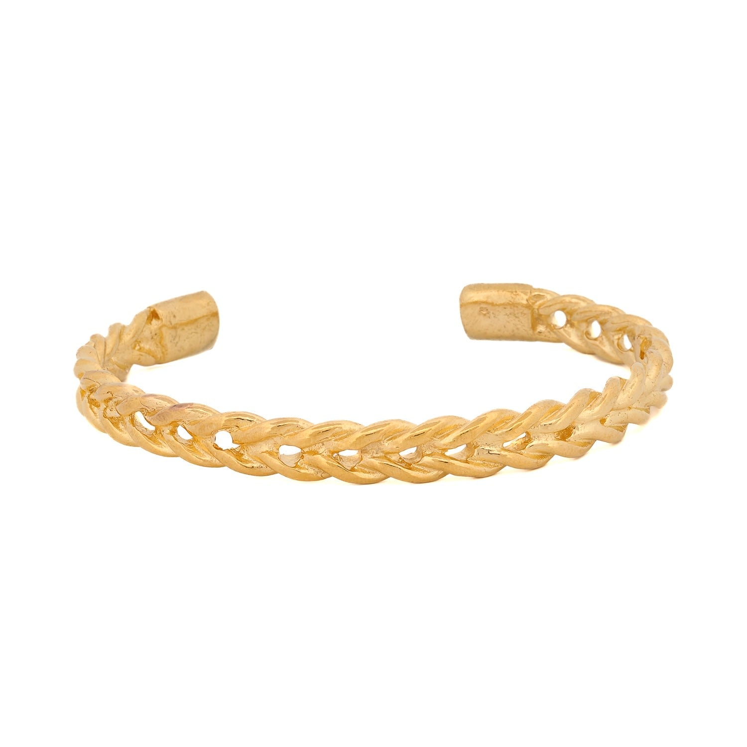 Cleopatra Twist Gold Cuff Bracelet - Gold