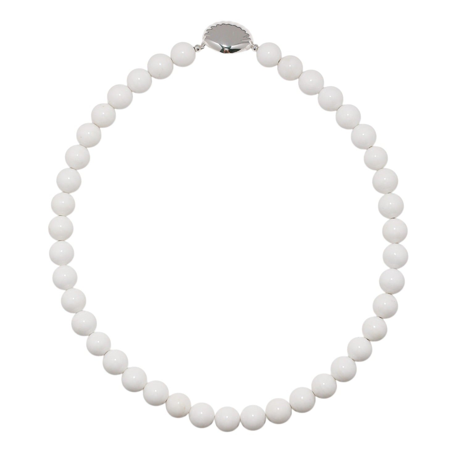 Clio Bead Necklace White