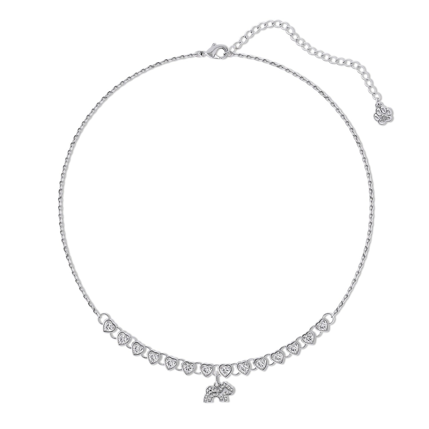 Cloud Haven Cz Heart Logo Pendant Necklace Silver