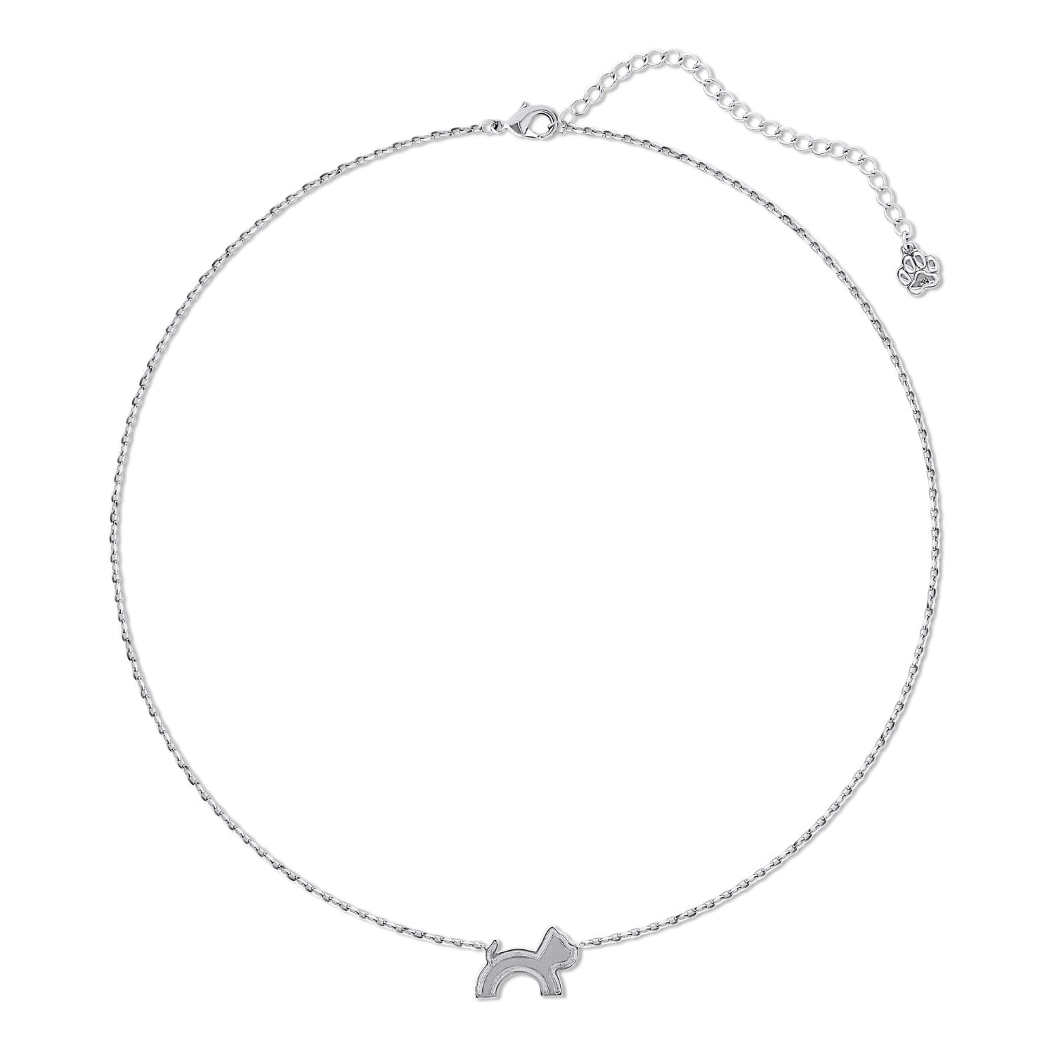 Cloud Haven Dainty Logo Pendant Necklace Silver