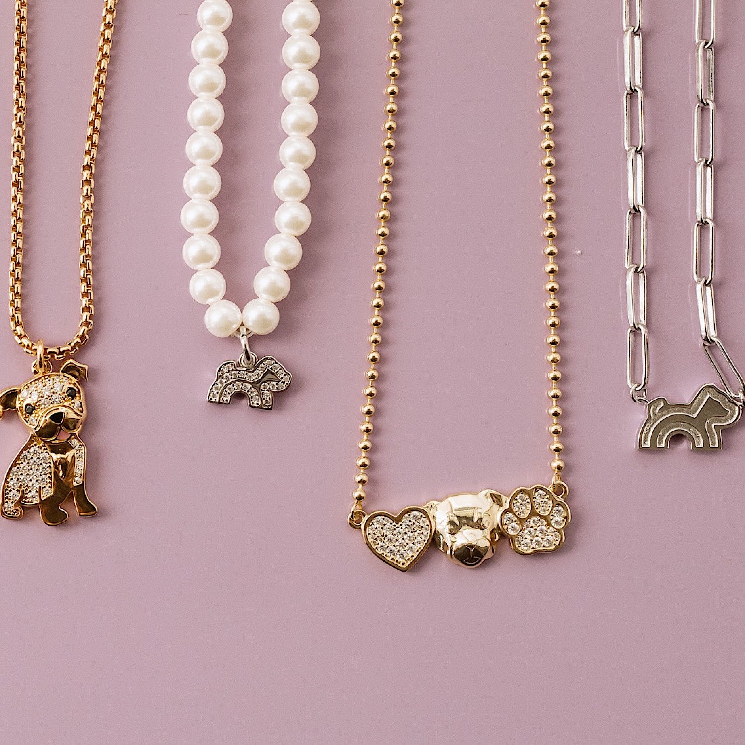 Cloud Haven Dainty Pit Bull Heart Necklace