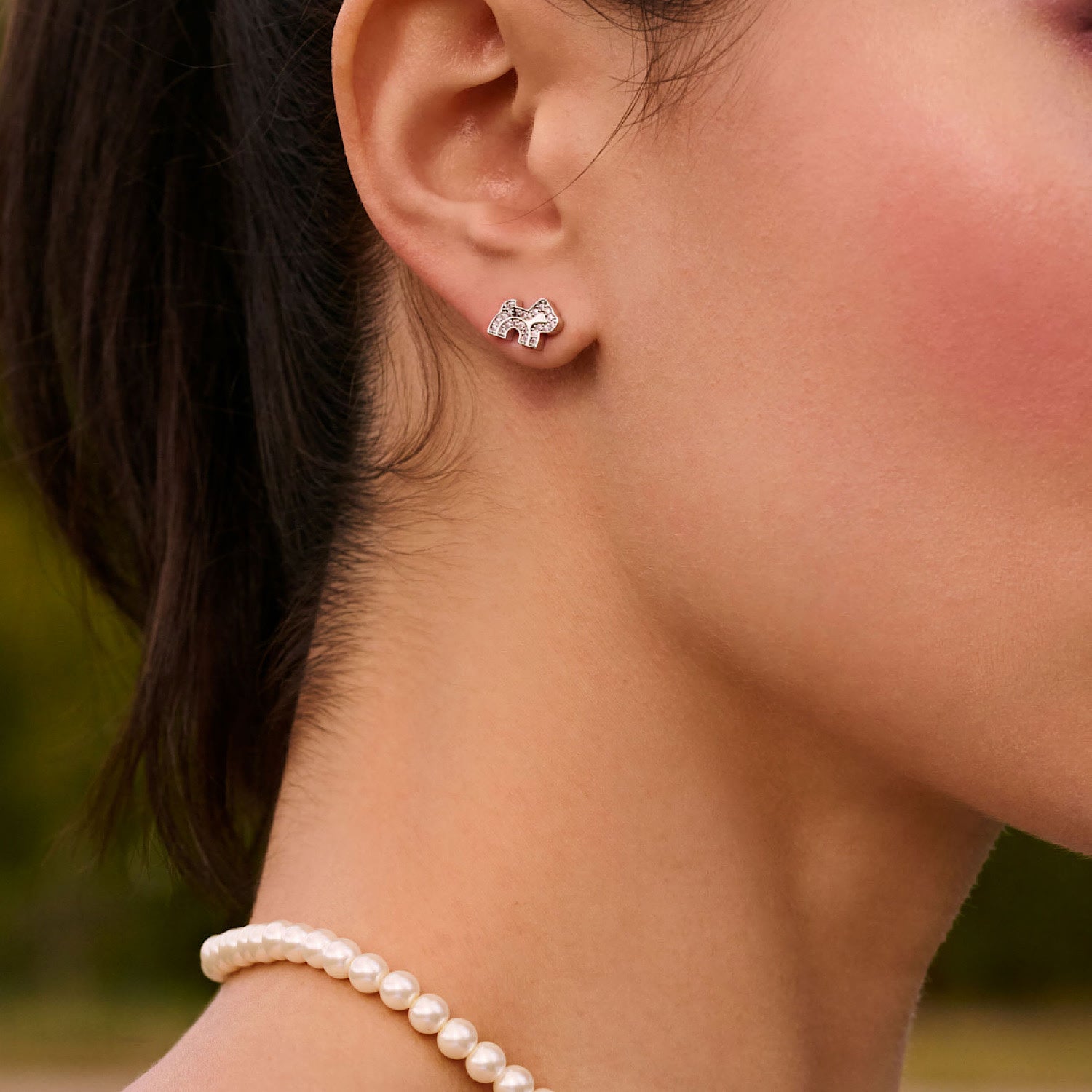 Cloud Haven Logo Stud Earrings Silver