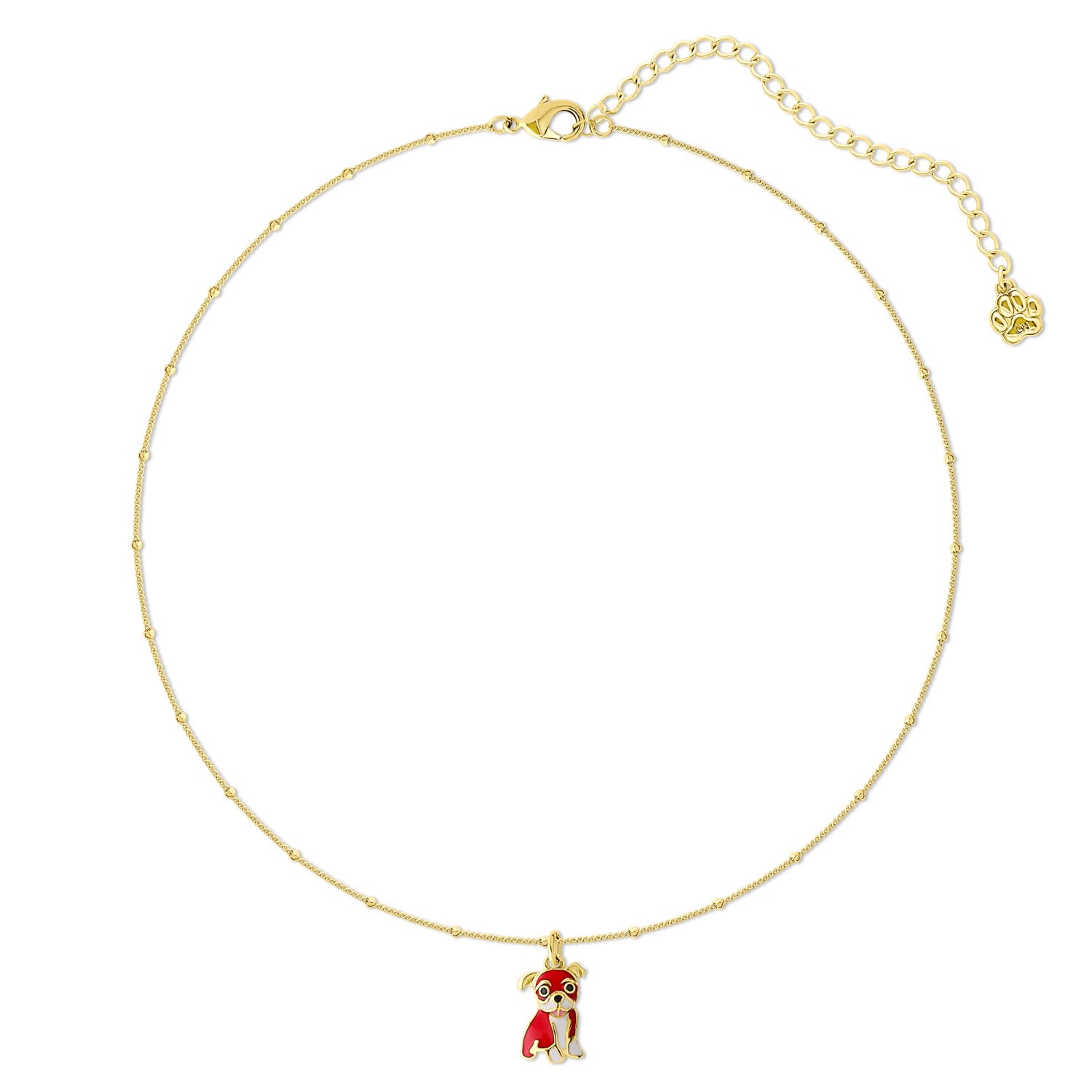 Cloud Haven Mini Bulldog Sweetie Pendant In Candy Apple Red