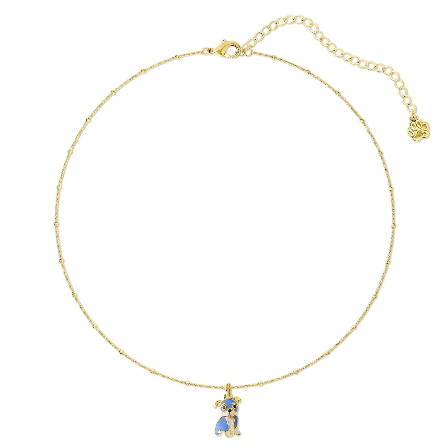 Cloud Haven Mini Bulldog Sweetie Pendant In Confection Blue