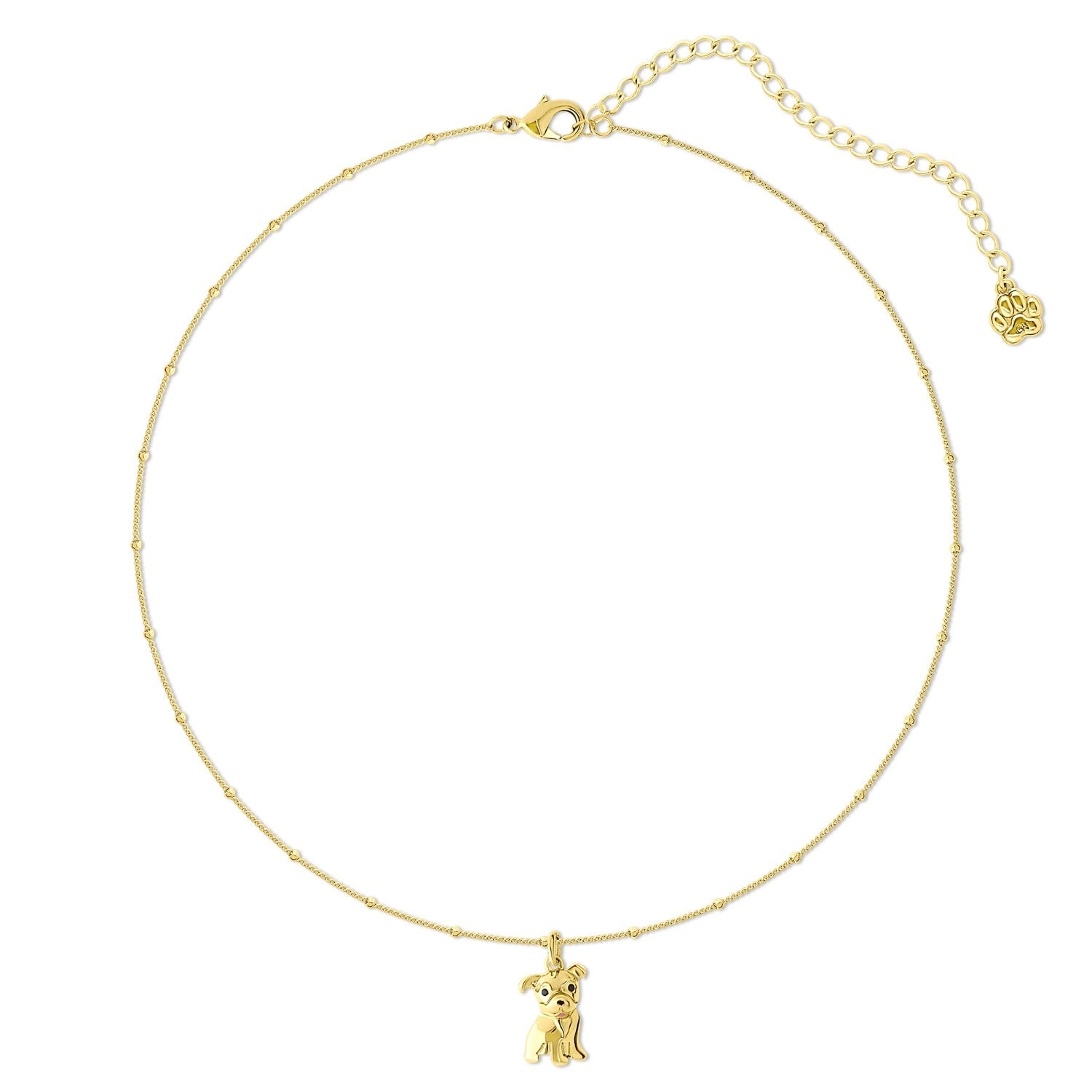 Cloud Haven Mini Bulldog Sweetie Pendant In Truffle Gold