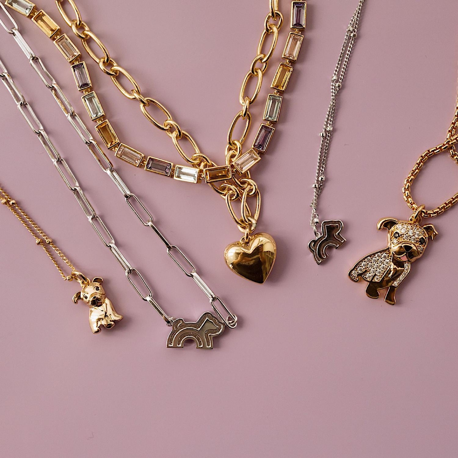 Cloud Haven Mini Cz Bulldog Pendant Necklace