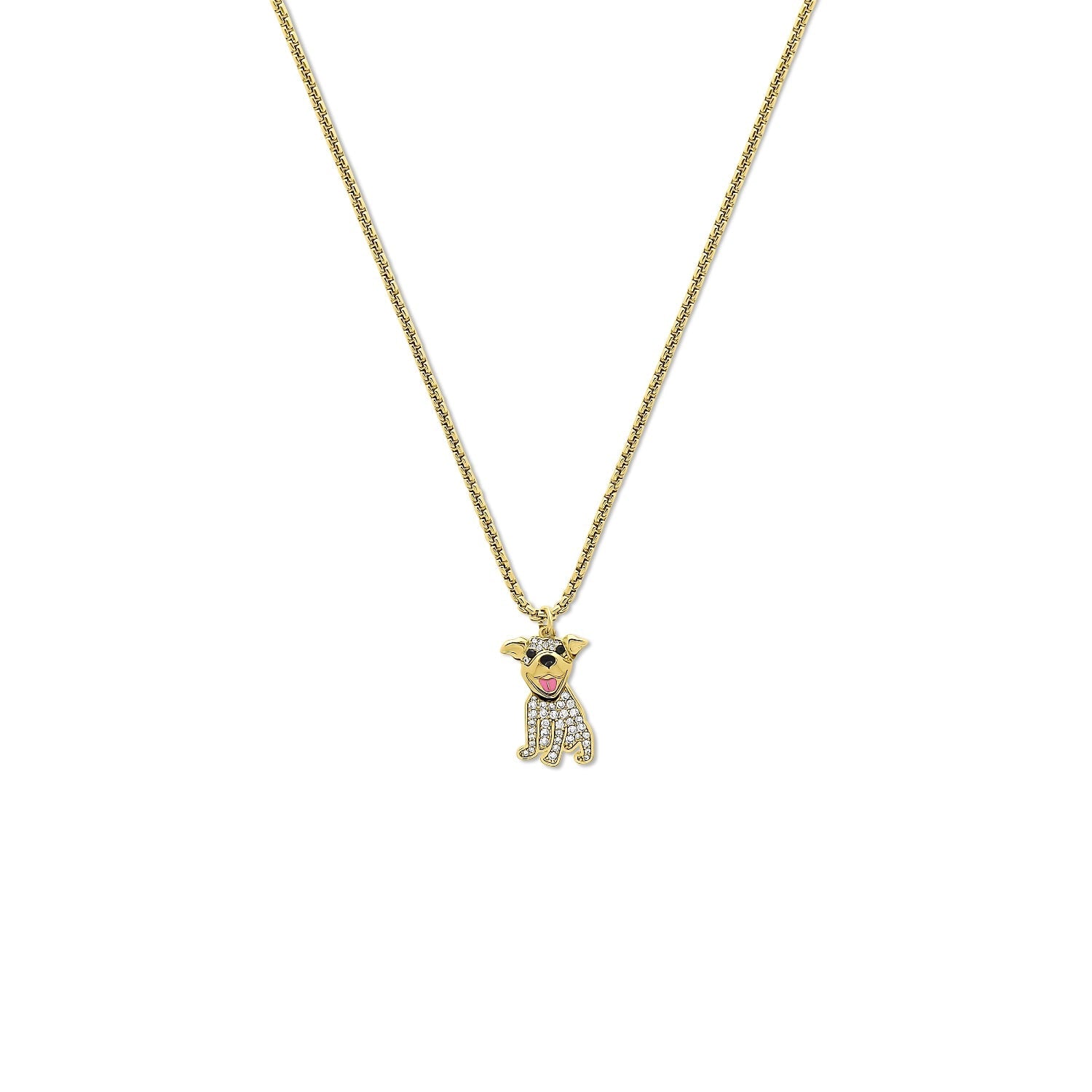 Cloud Haven Mini Cz Smiling Pittie Pendant Necklace