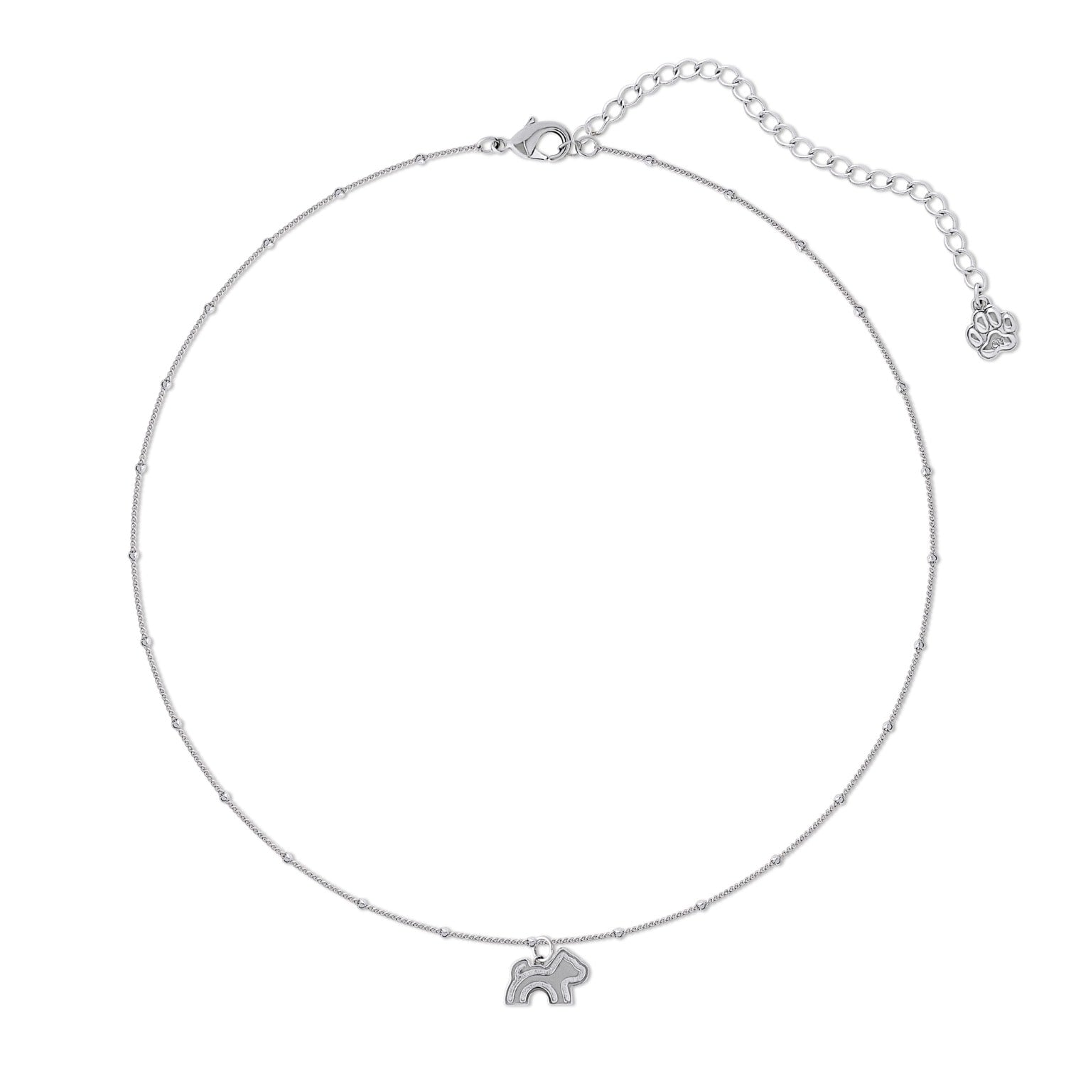 Cloud Haven Mini Dainty Logo Pendant Necklace Silver