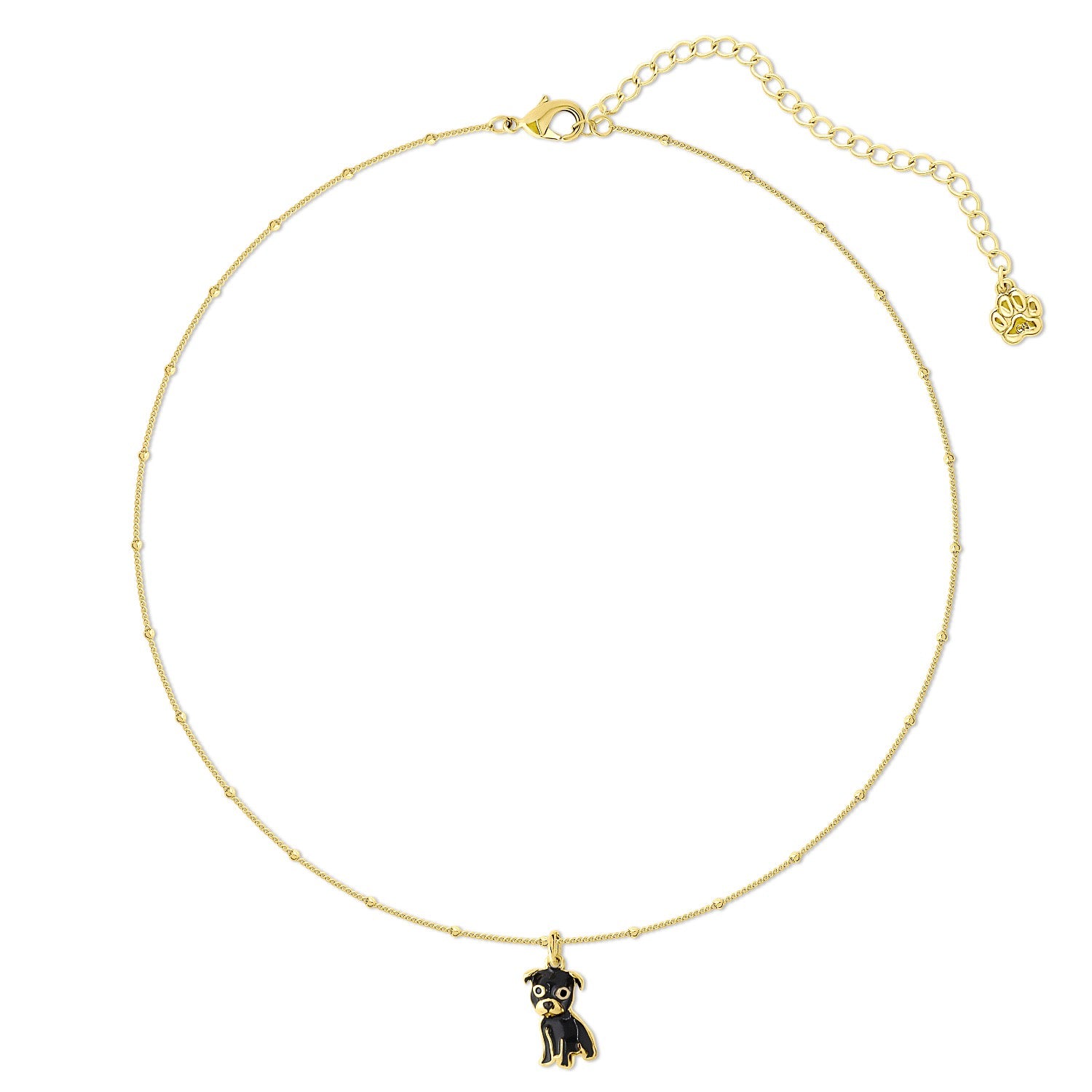 Cloud Haven Mini Pittie Sweetie Pendant In Licorice Black