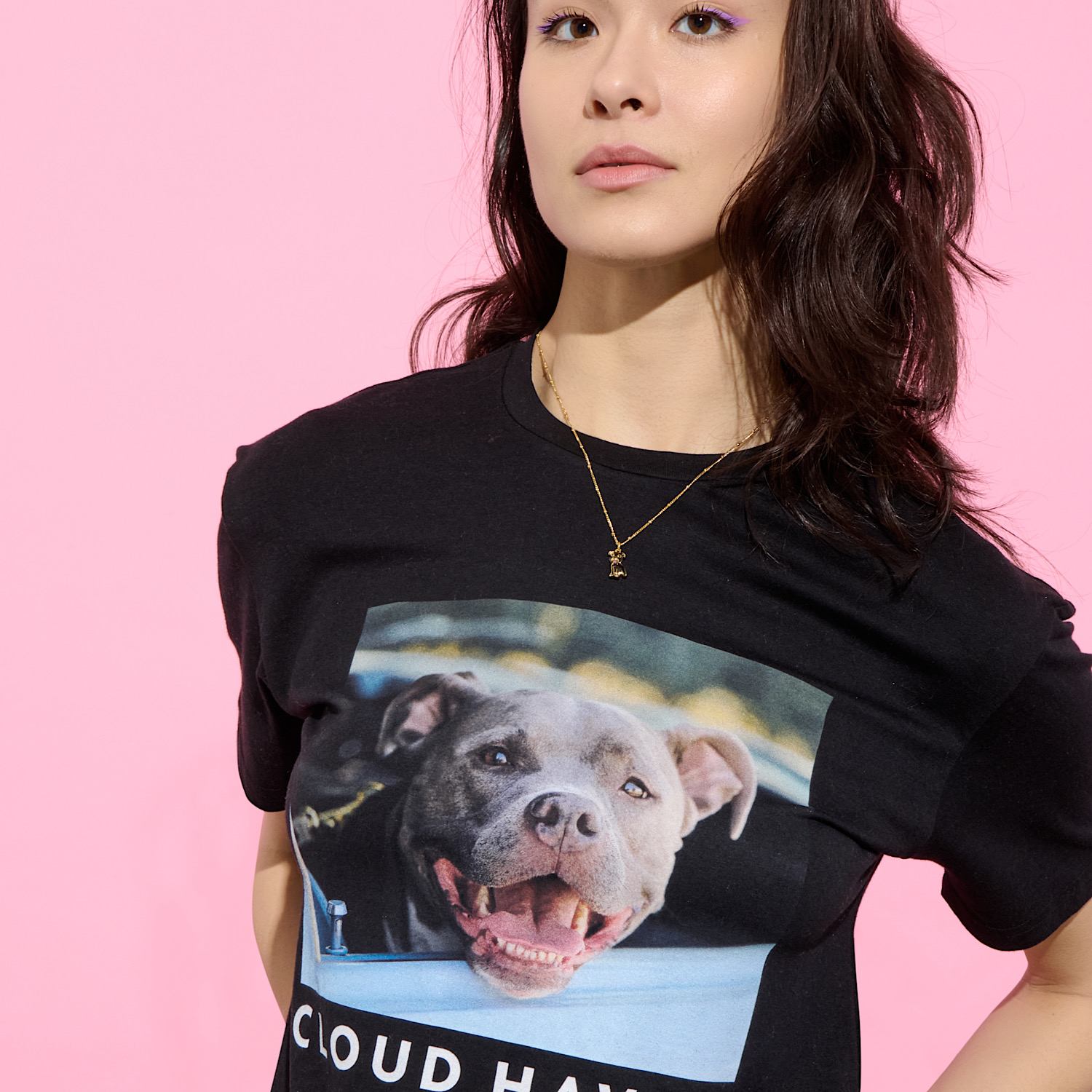 Cloud Haven Mini Pittie Sweetie Pendant In Licorice Black