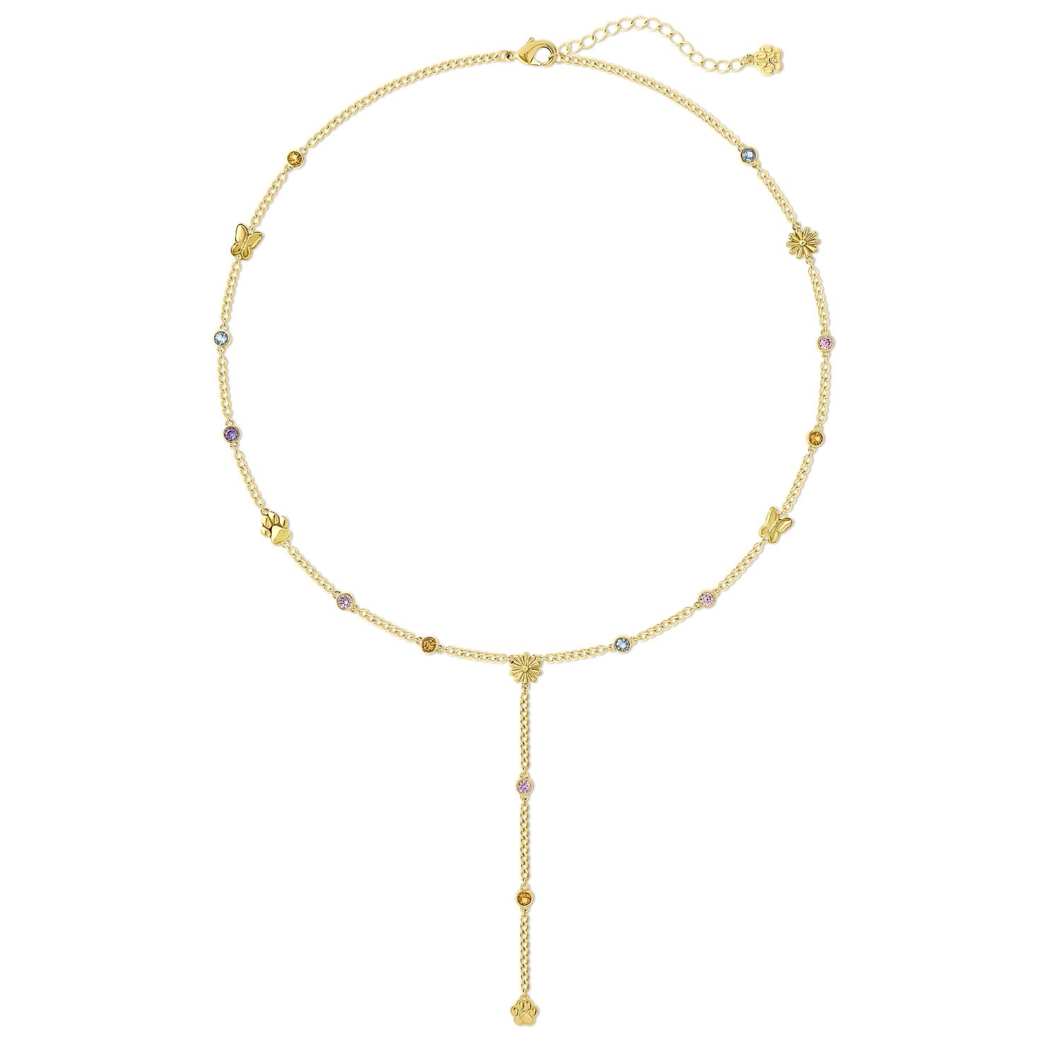 Cloud Haven Paw Print Rosary Necklace