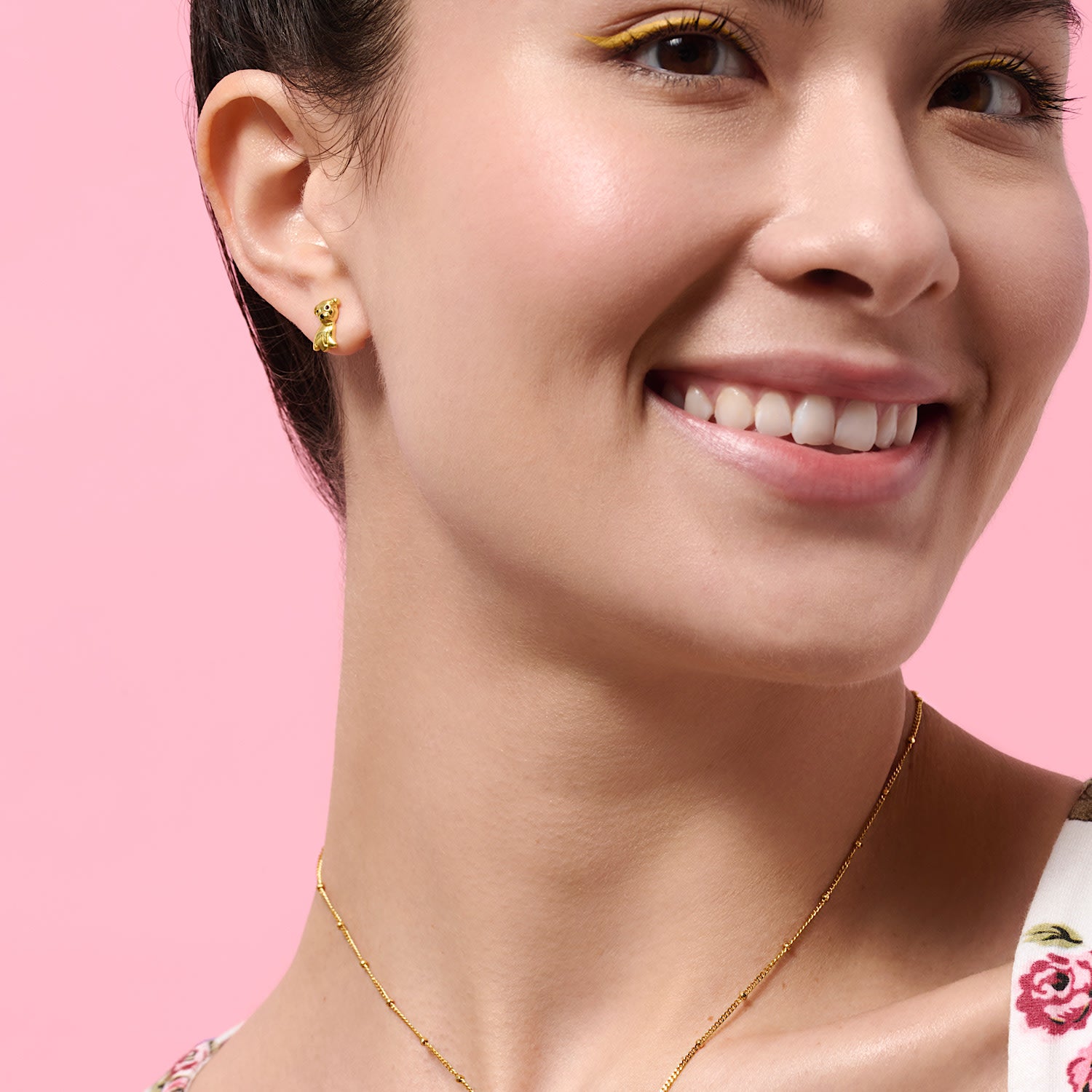 Cloud Haven Pit Bull Stud Earrings Gold