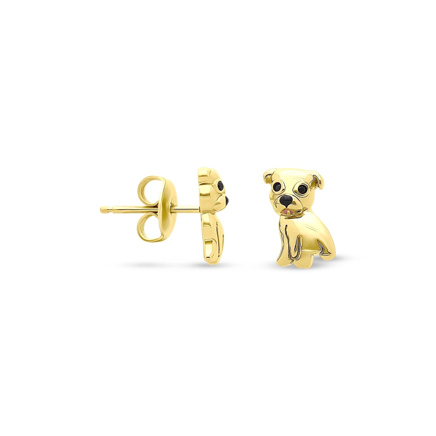 Cloud Haven Pit Bull Stud Earrings Gold