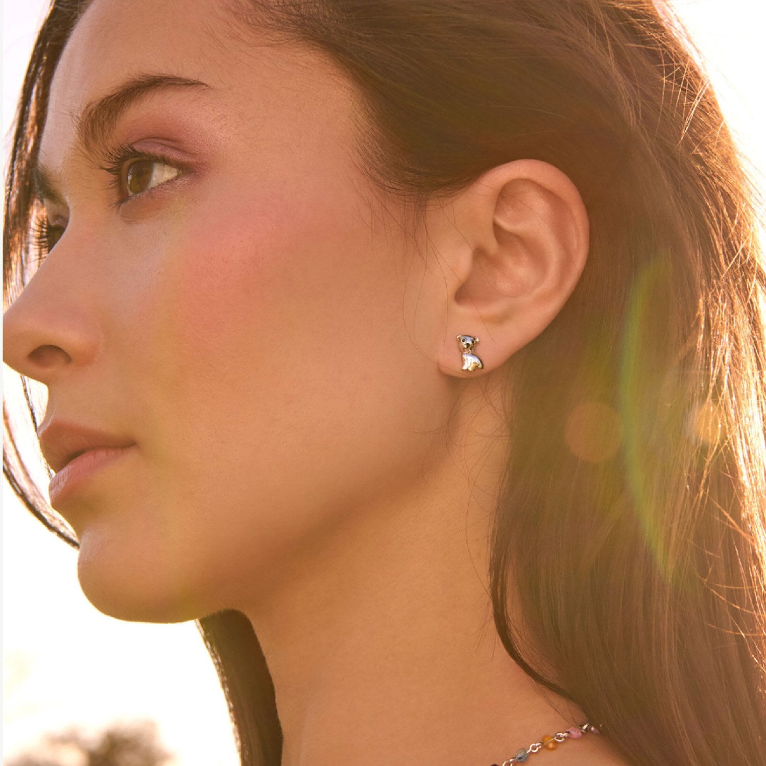 Cloud Haven Pit Bull Stud Earrings Silver