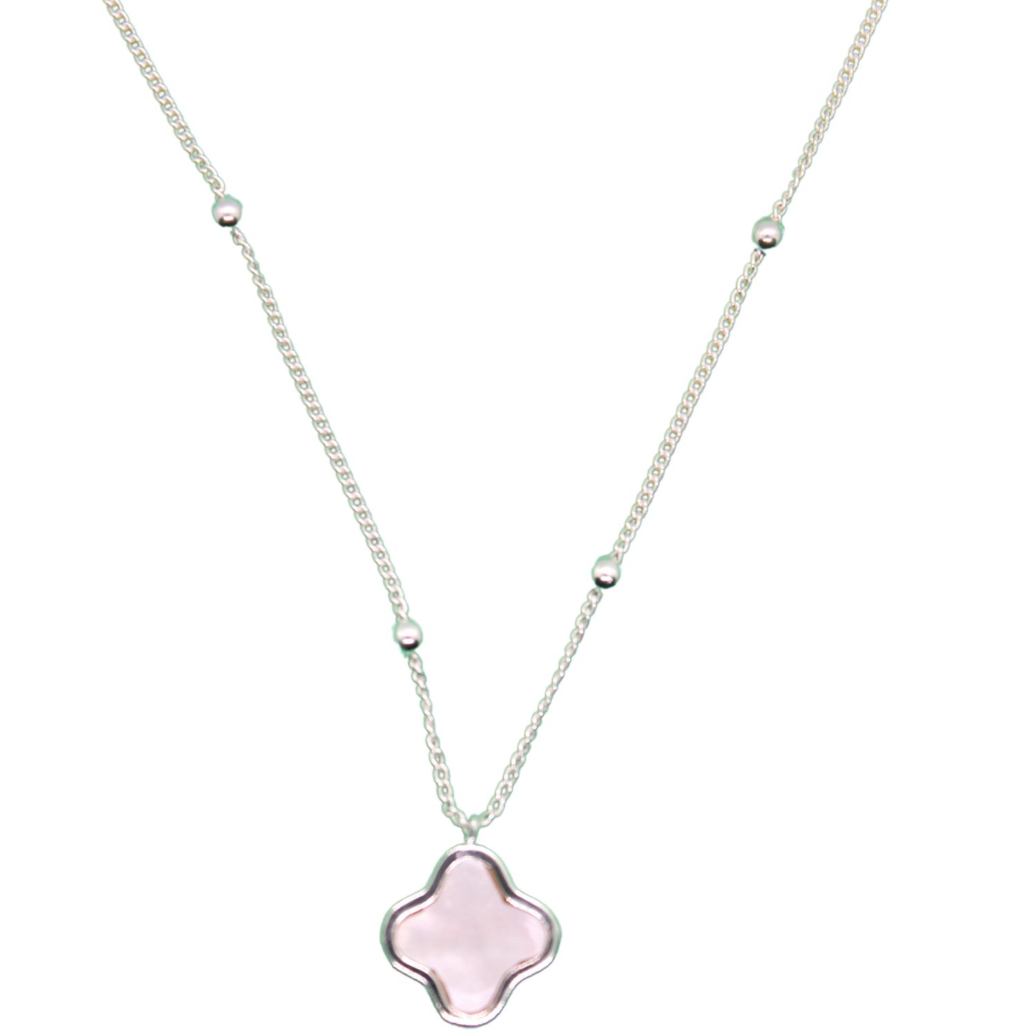 Clover Necklace Silver Mother Of Pearl