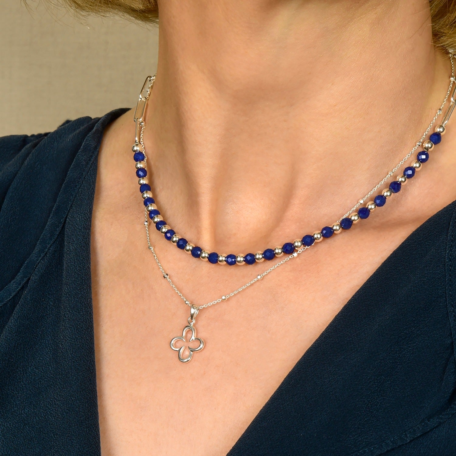 Clover Necklace Sterling Silver