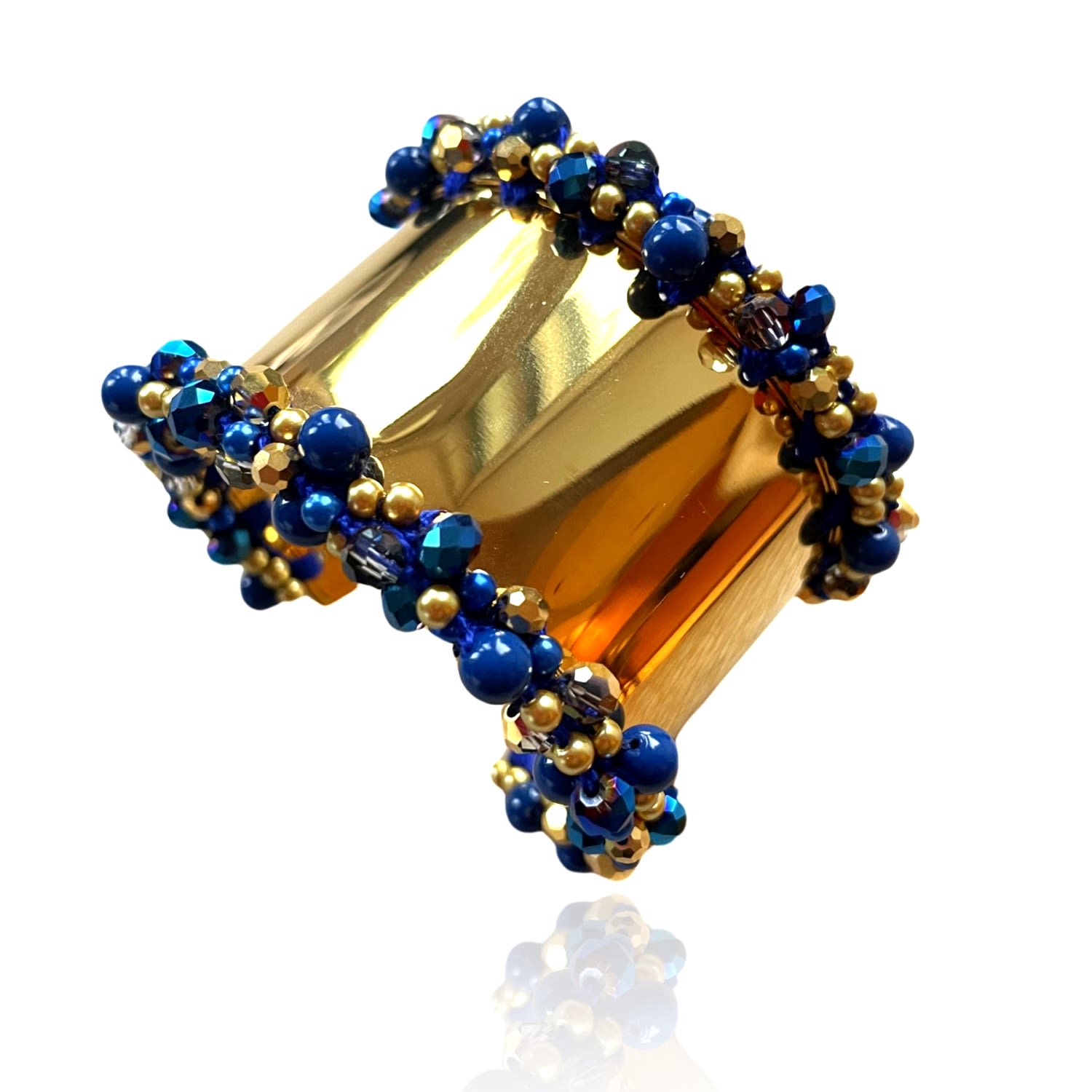 Cluster Bangle Sapphire Gold