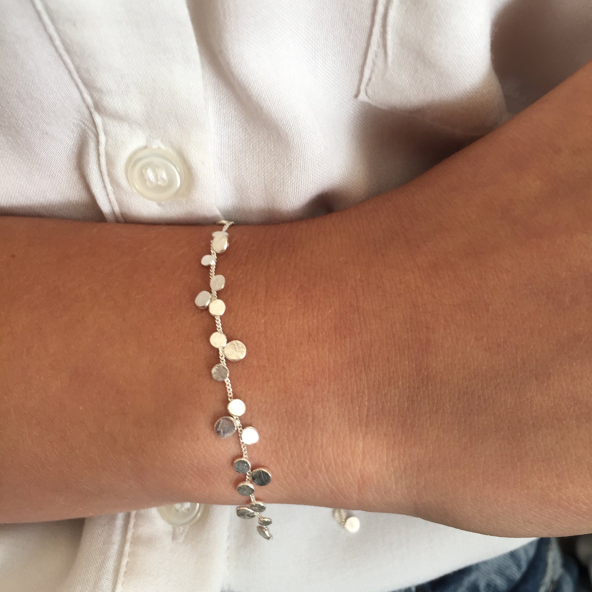 Cluster Of Stars Silver Bracelet