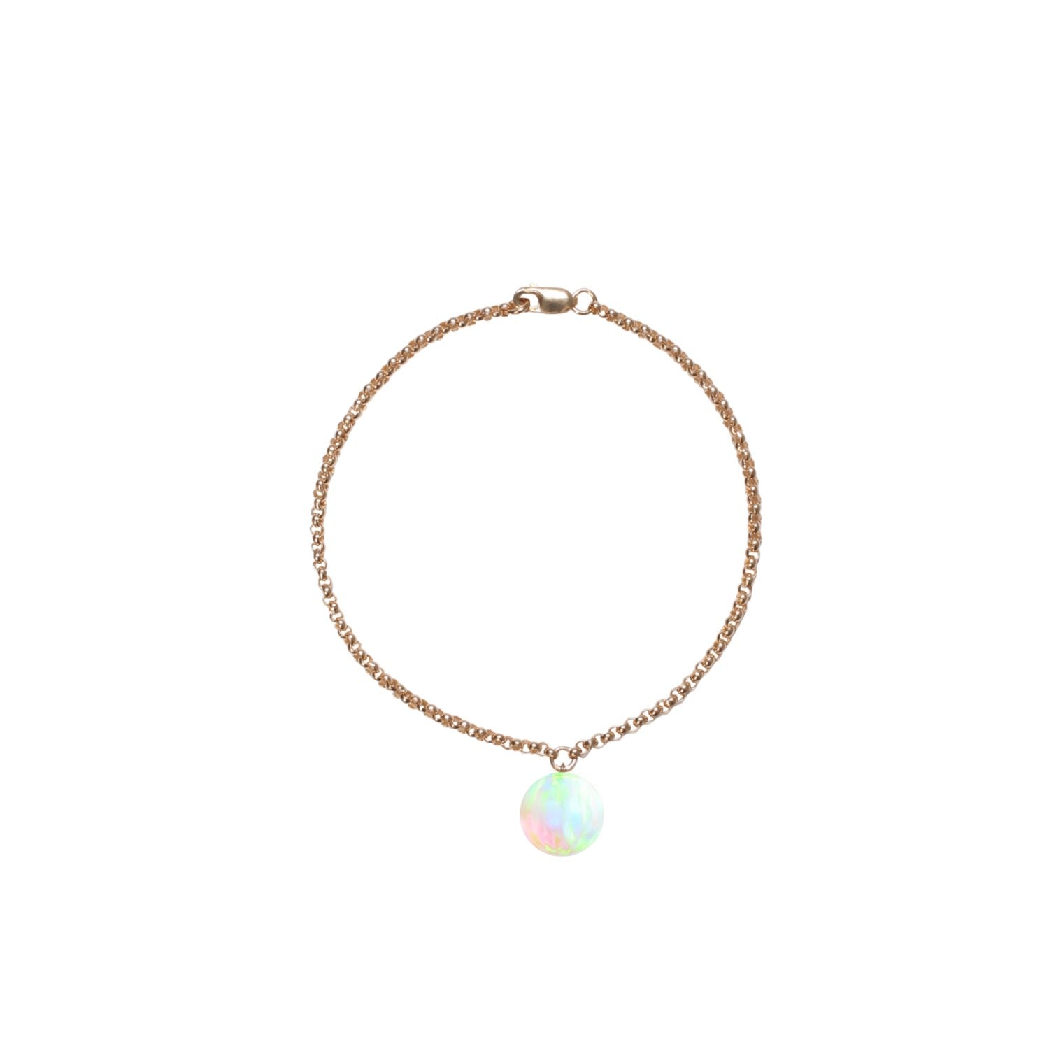 Sea Opal Chain Bracelet - Gold