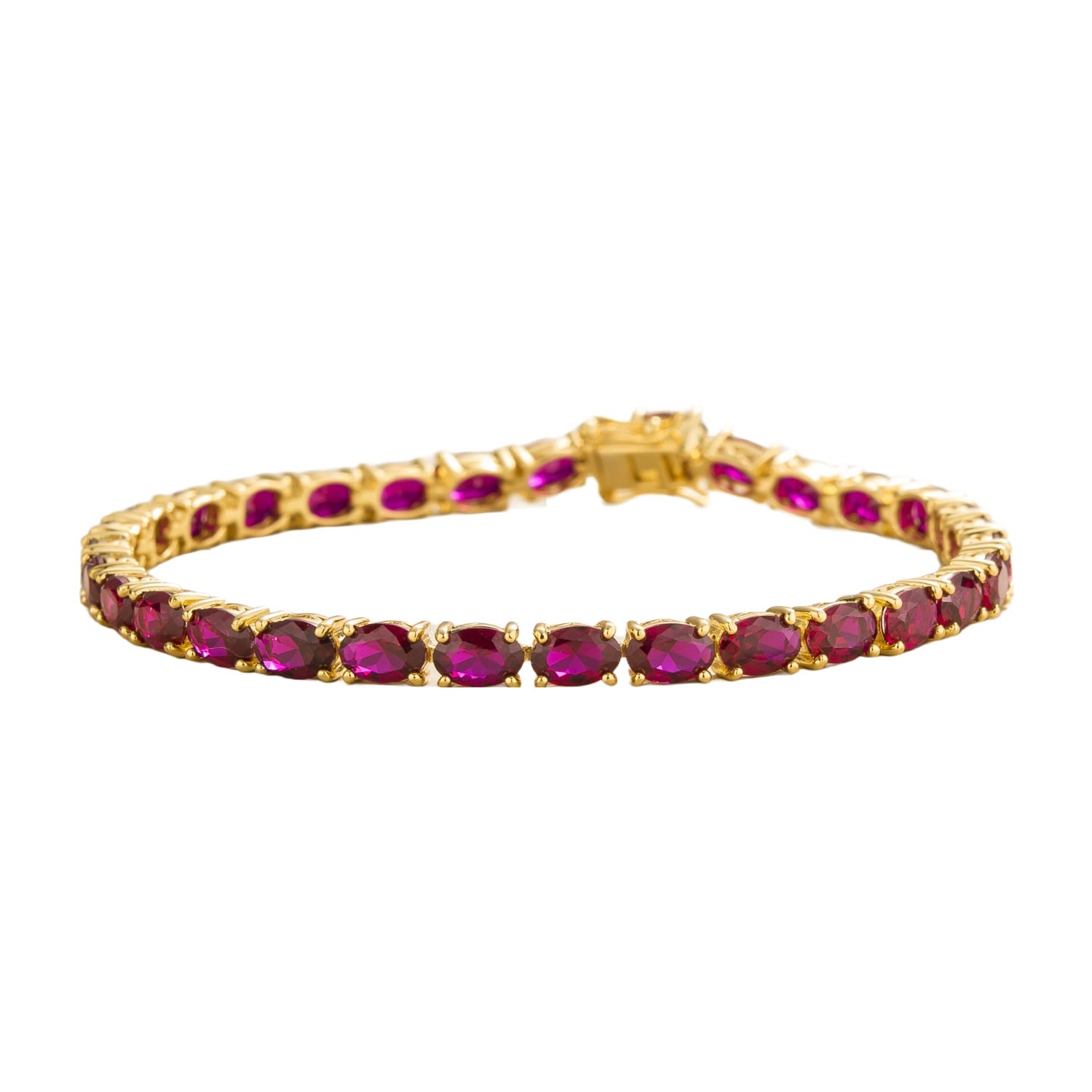 Salto Gold Tennis Bracelet In Ruby