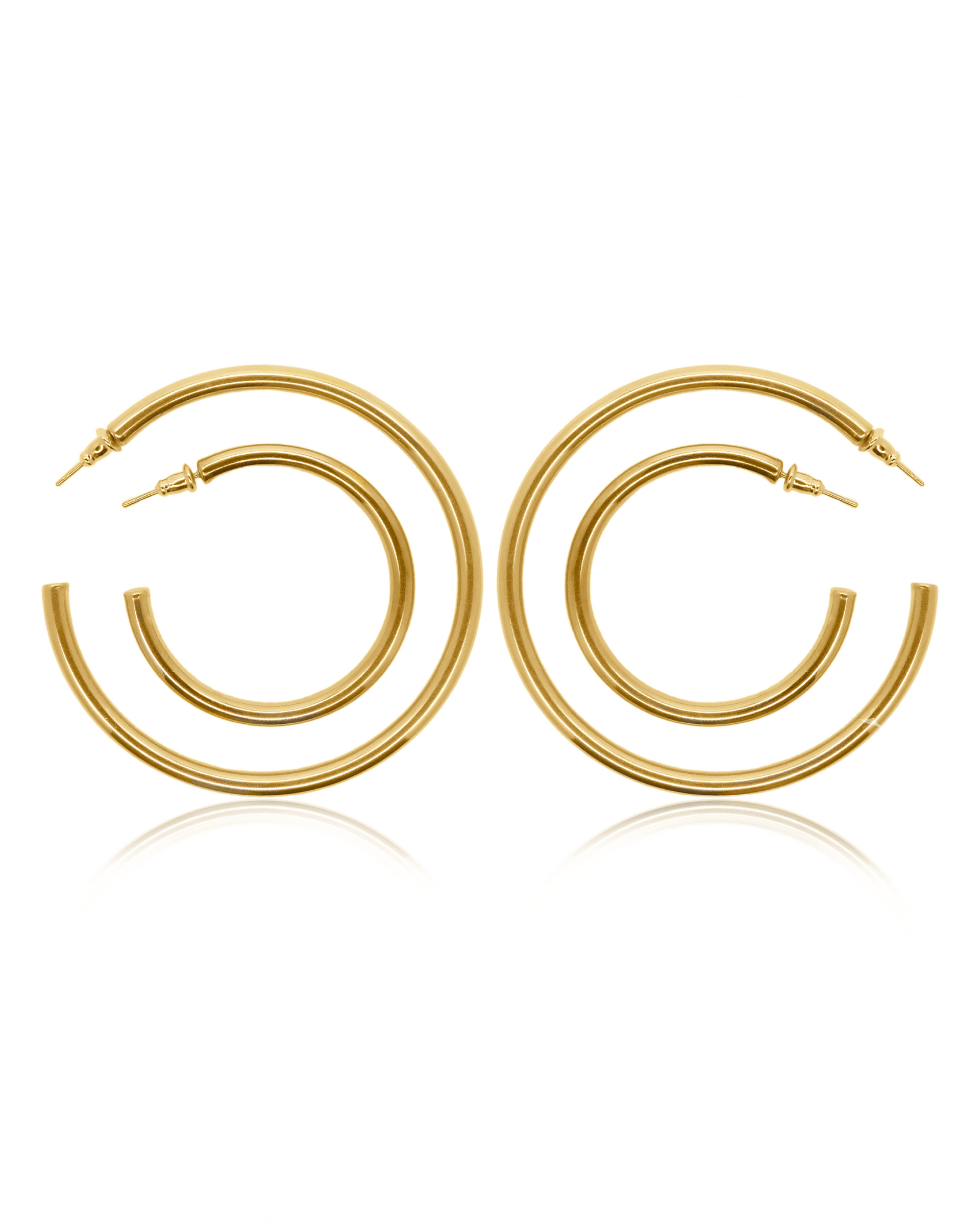 Callista Statement Hollow Tube Hoop Earrings