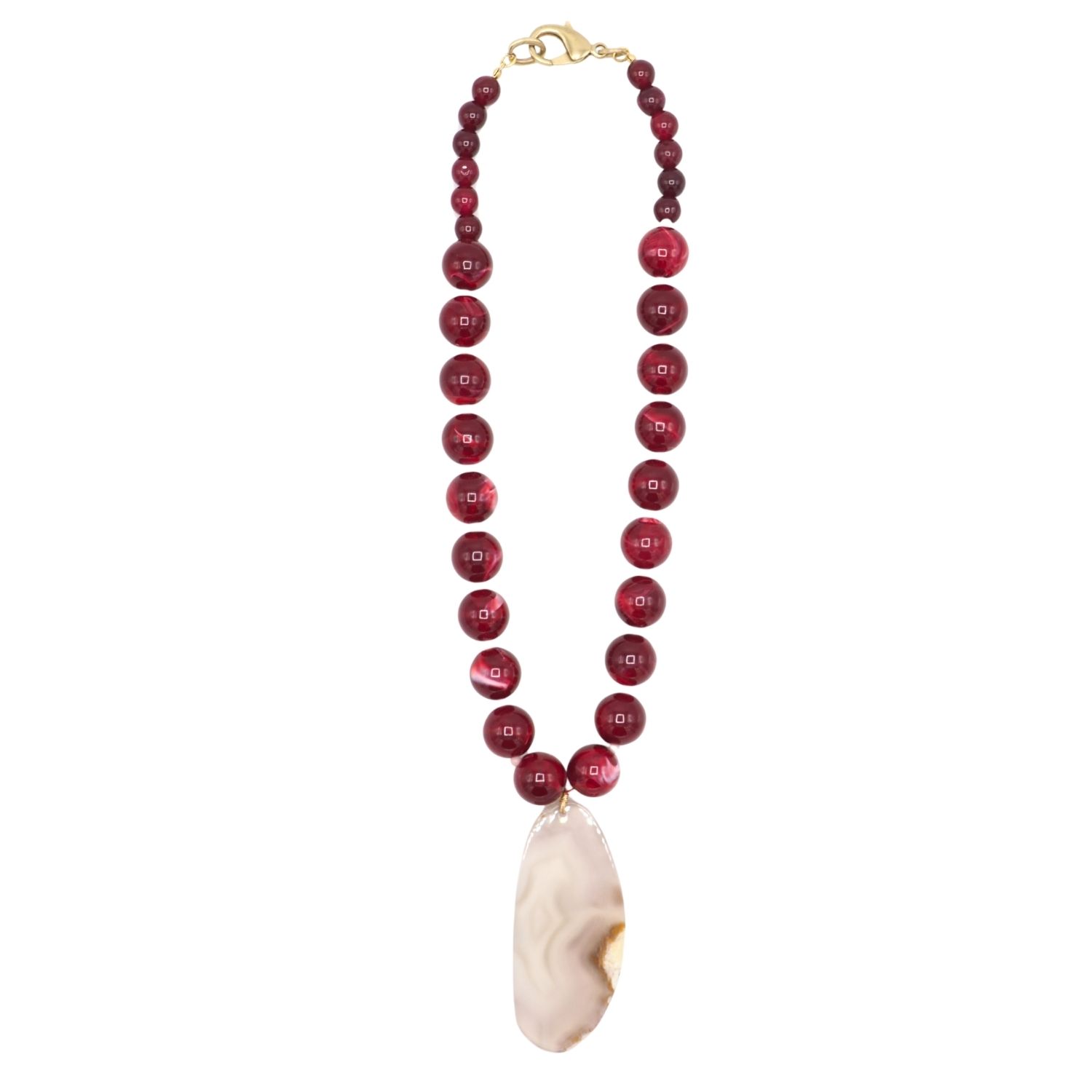 Cobra Necklace - Dark Red