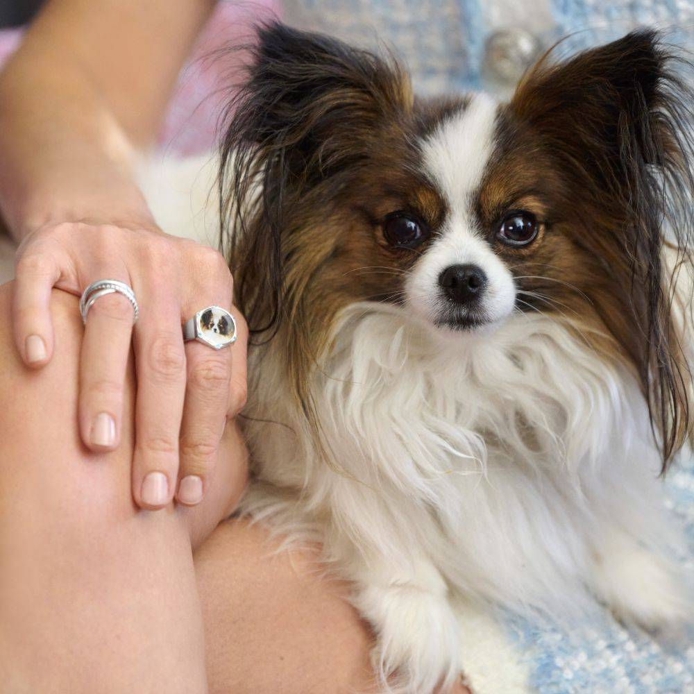 Hexagon Photo Ring in Silver Finish - Nicky Hilton Collection - Image ring