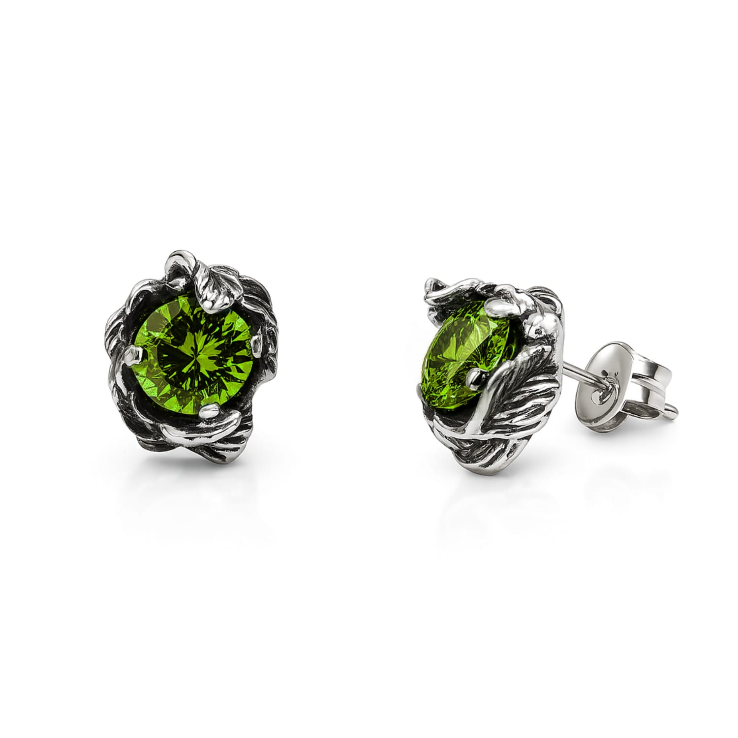 Coleus Circulus Unaloe Earrings Silver With Pea Zirconia