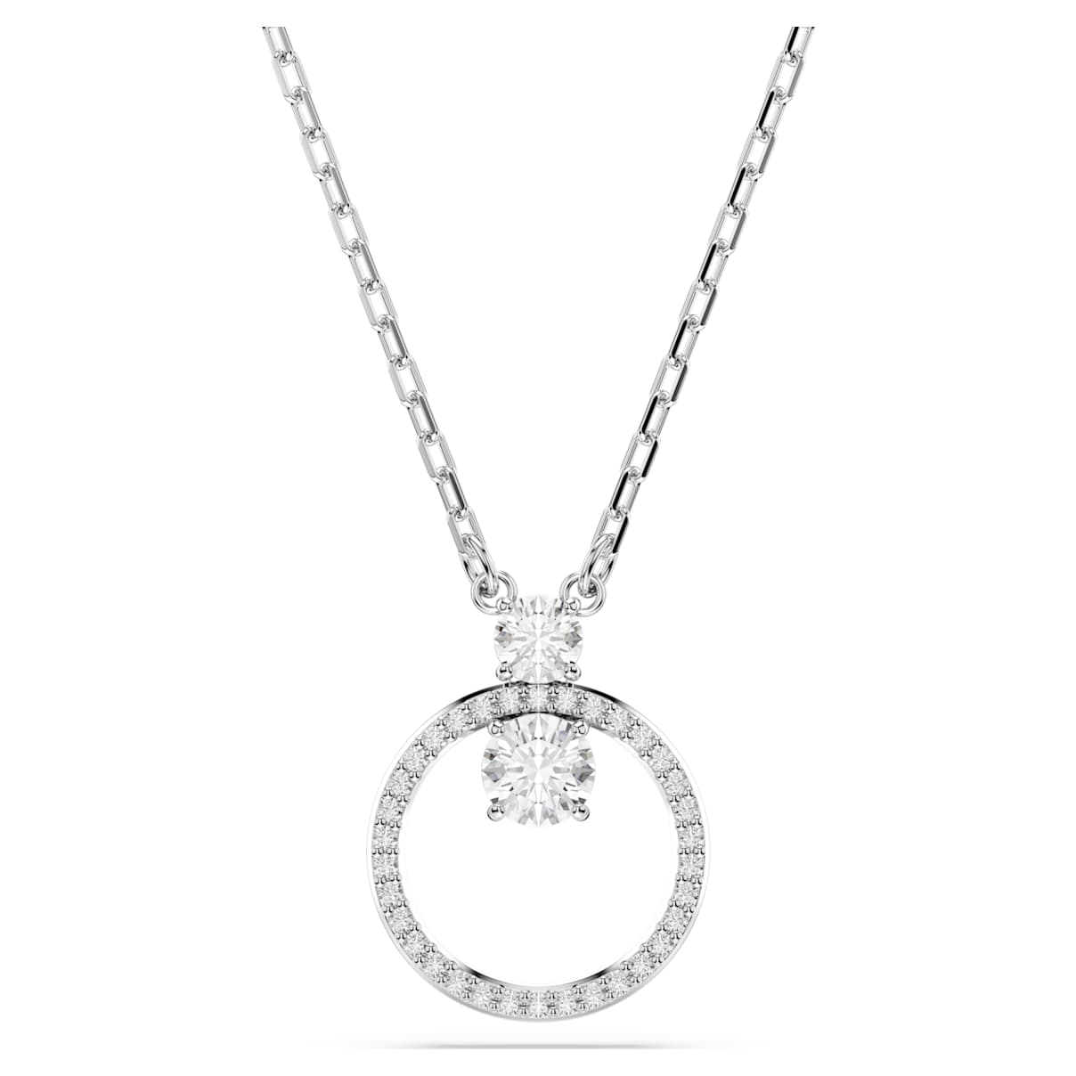 CONSTELLA PENDANT PAVE ROUND CUT WHITE RHODIUM PLATED