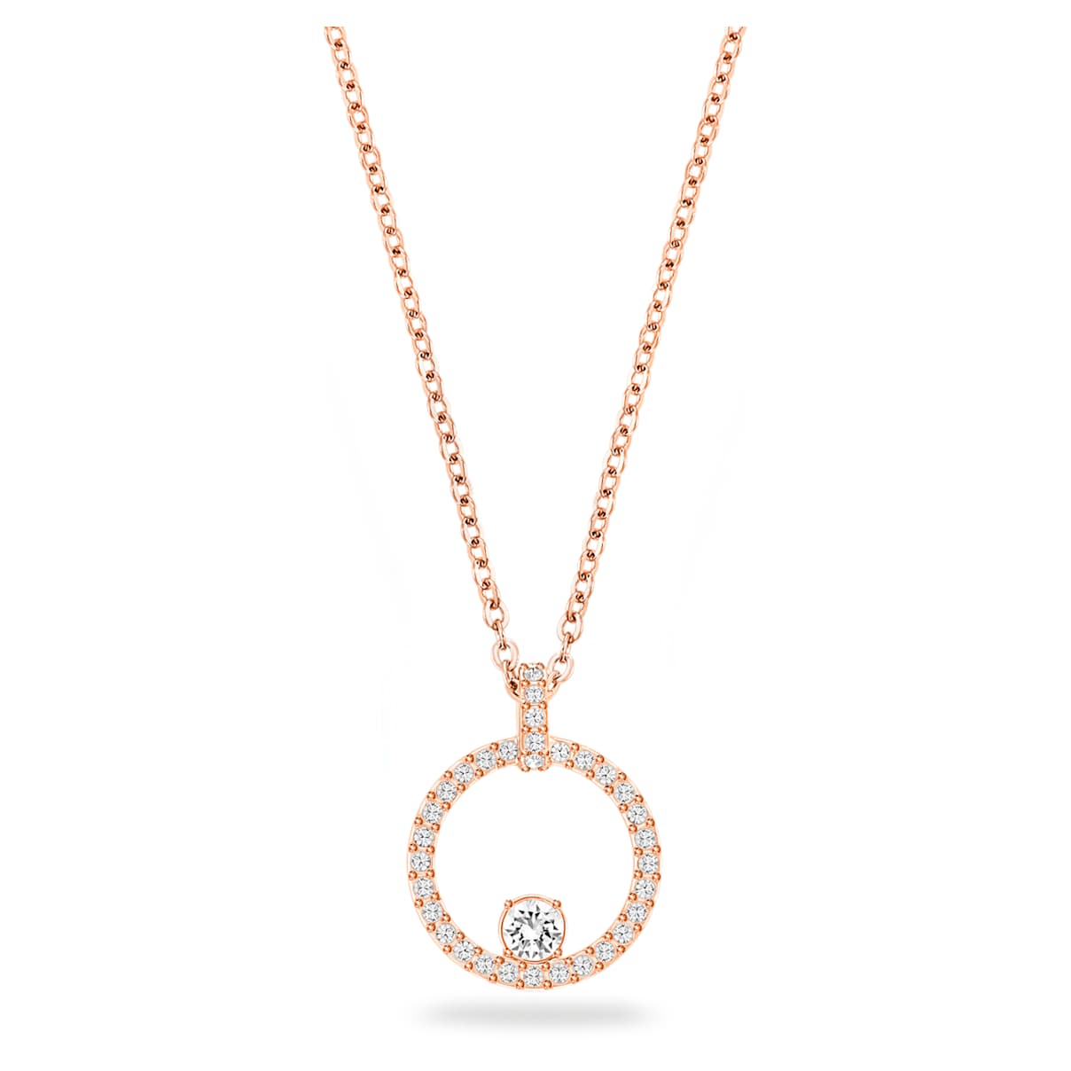 CREATIVITY PENDANT WHITE ROSE GOLD TONE PLATED