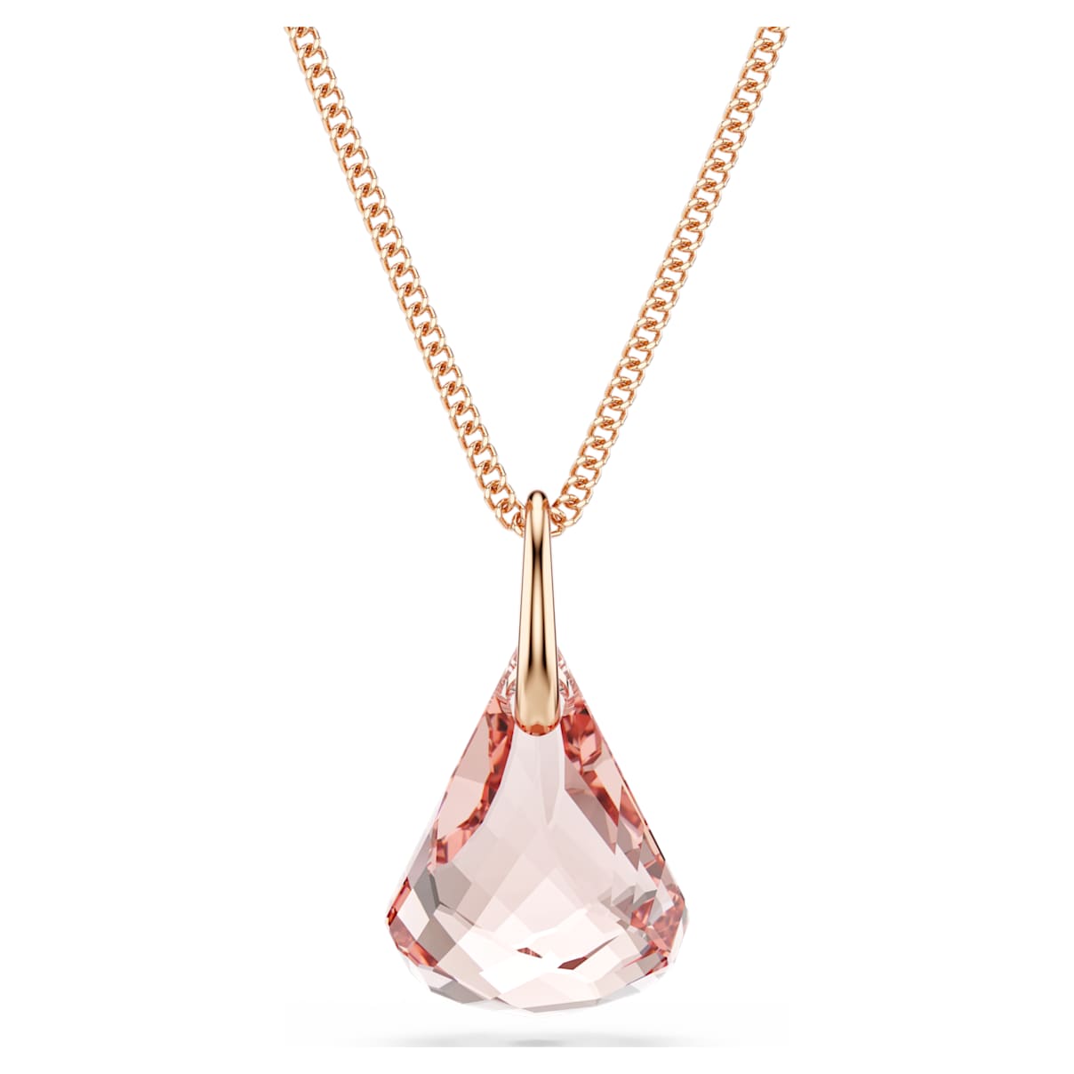 LUNAR DROP PENDANT PINK ROSE GOLD TONE PLATED