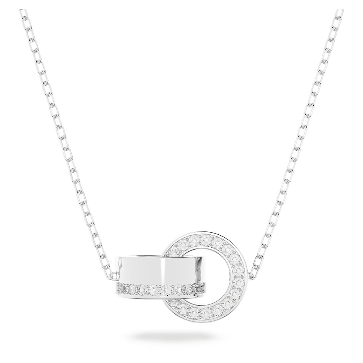 DEXTERA PENDANT PAVE WHITE RHODIUM PLATED
